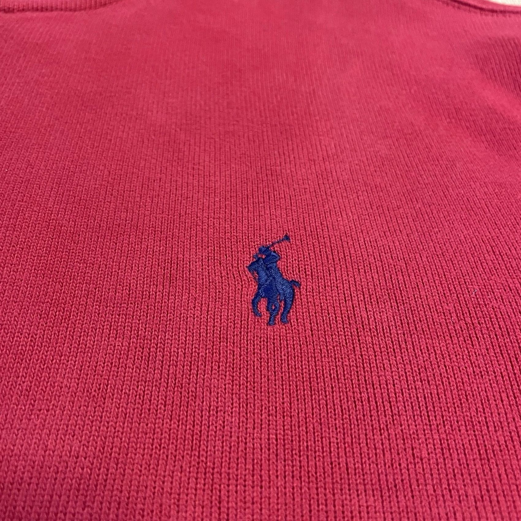 Polo Ralph Lauren Polo Ralph Lauren Sweater Adult Large Red 1/4 Zip Logo Knit Collared Zipper Mens Size US L / EU 52-54 / 3 - 7 Thumbnail