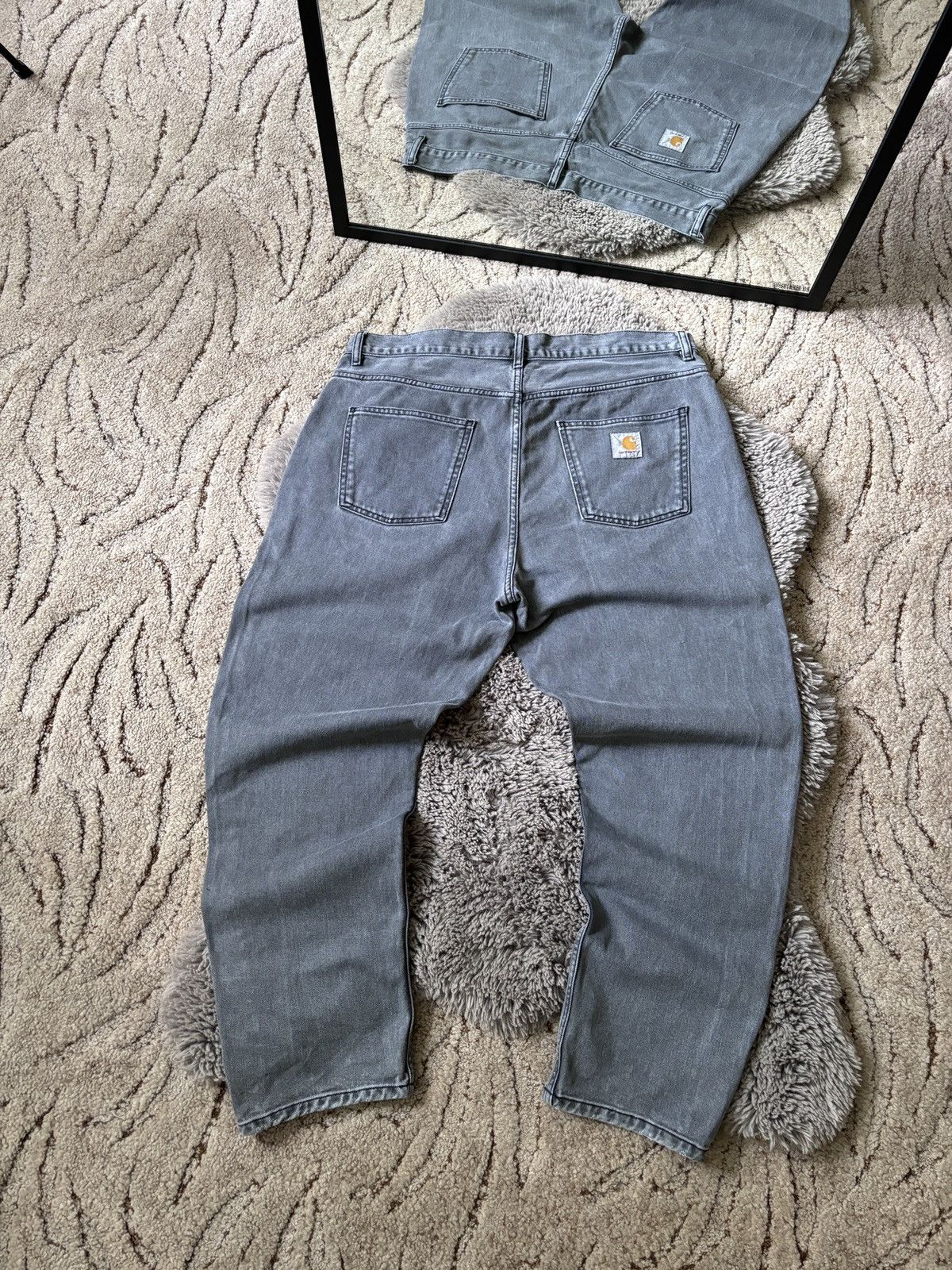 Carhartt WIP jeans Newel baggy grey faded pants