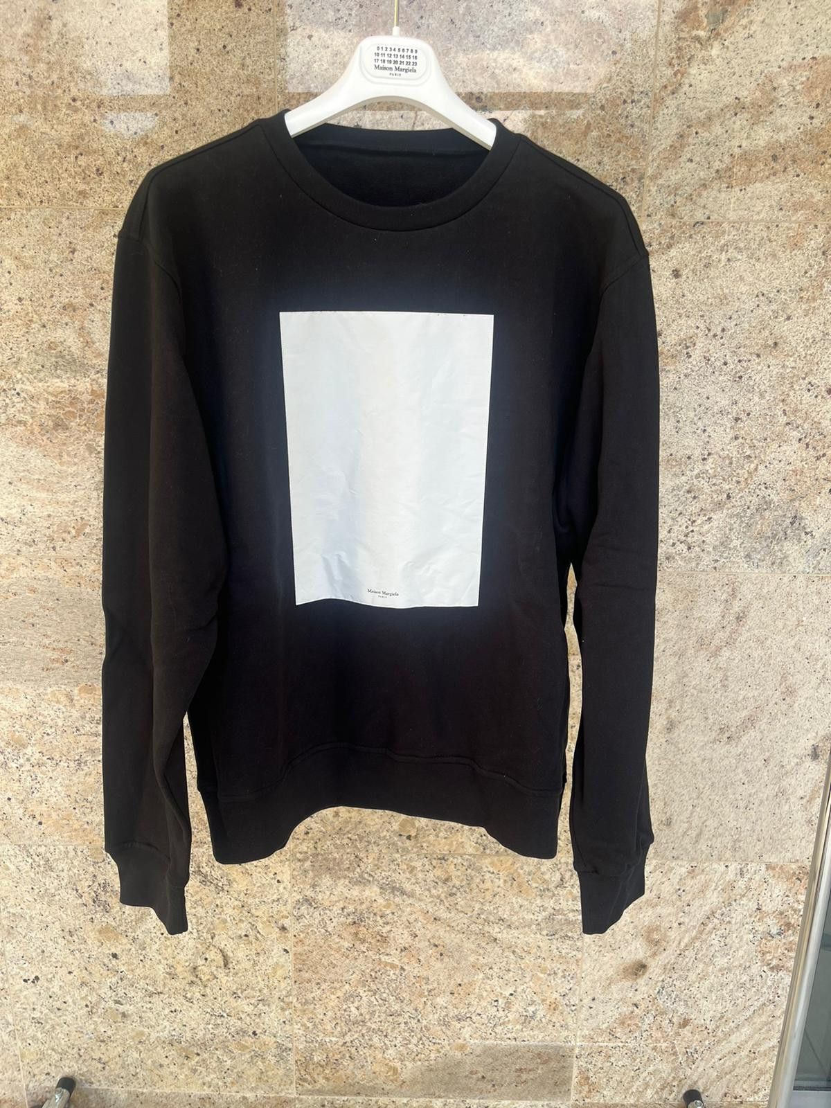 Maison Margiela Box Logo Crewneck Sweater in Black Size US L / EU 52-54 / 3 - 11 Thumbnail