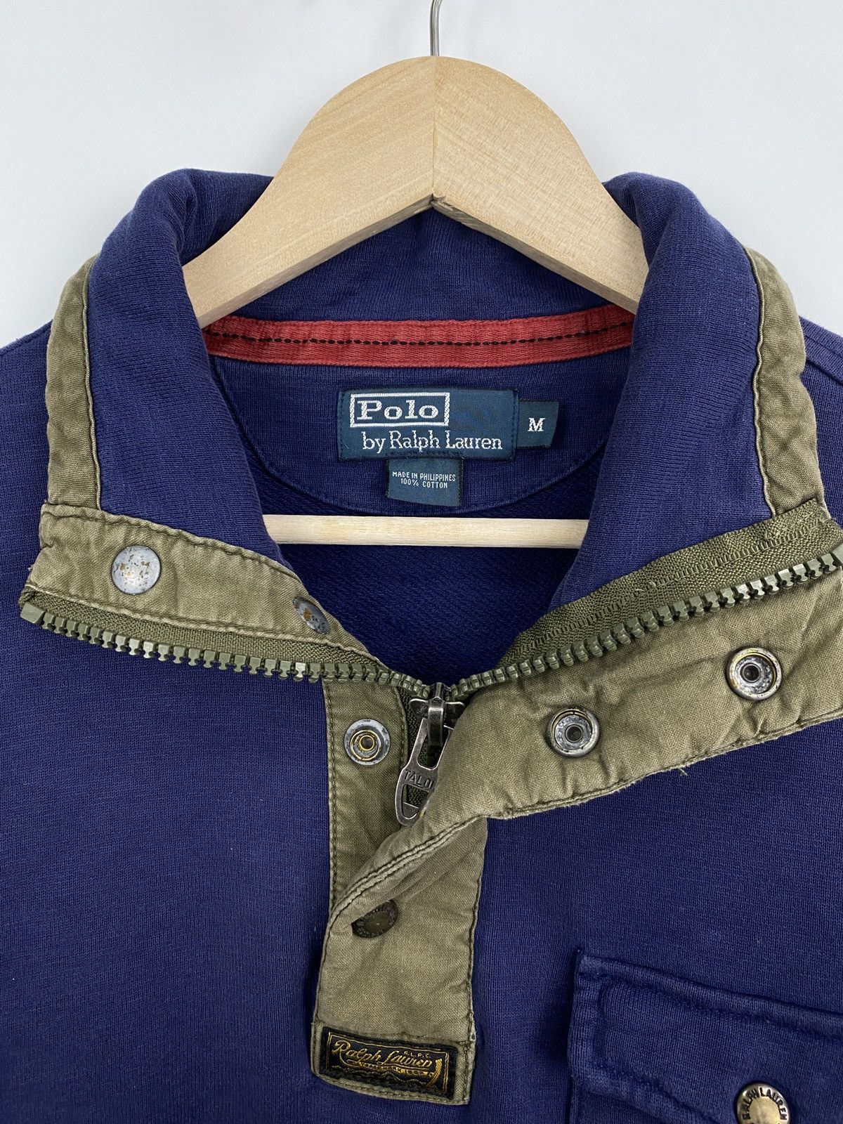 Polo Ralph Lauren 🇺🇸 Vintage 90s Ralph Lauren Army Military Hoodie Rare Retro Size US M / EU 48-50 / 2 - 4 Thumbnail