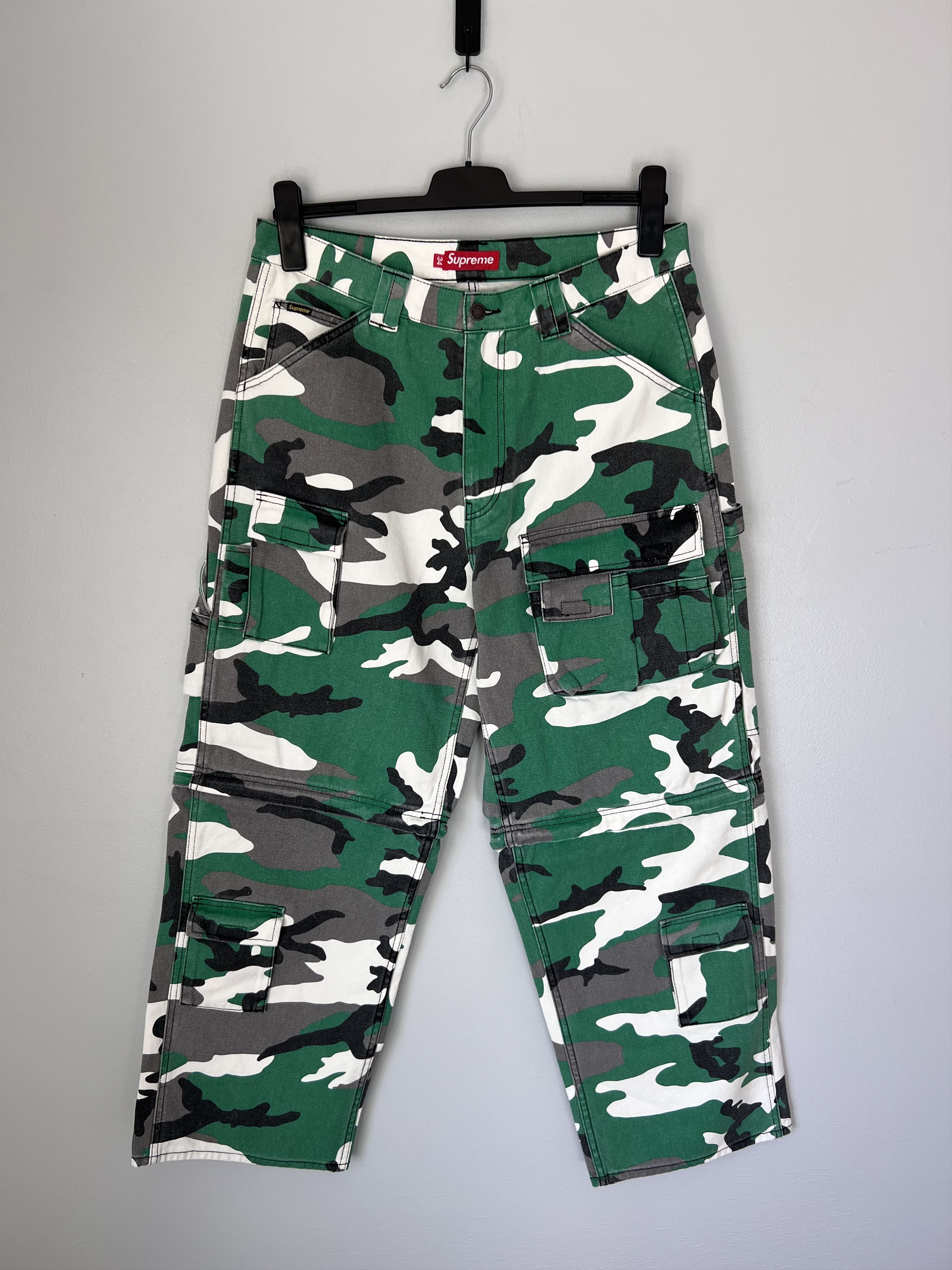 Supreme Utility Zip Off Cargo Pants in Green Camo