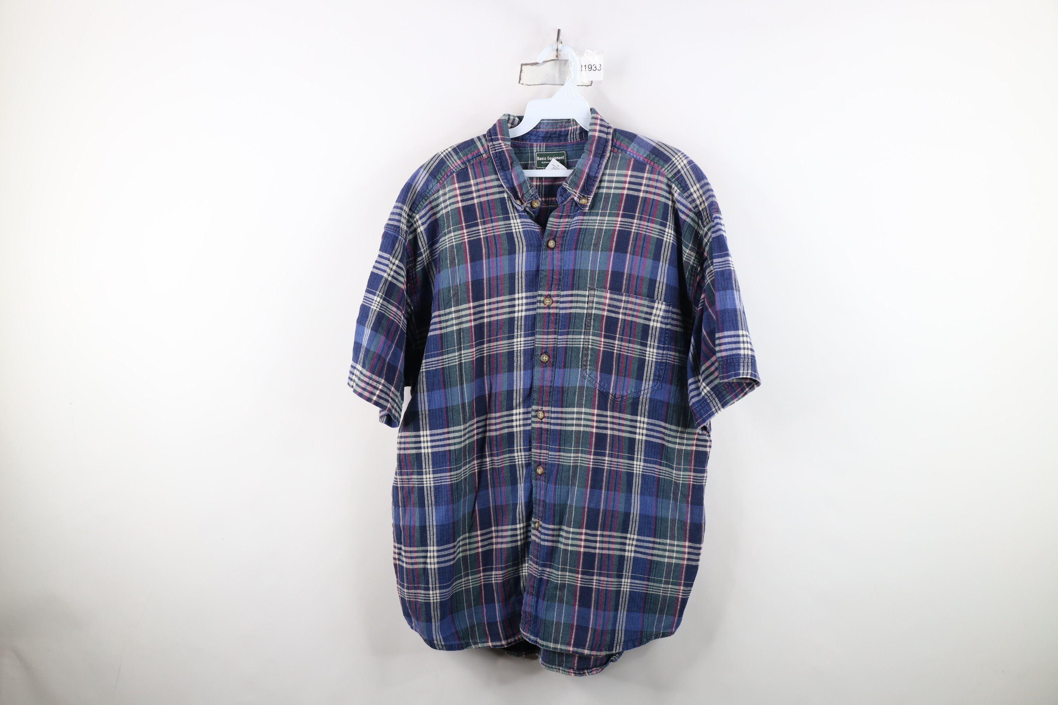 Vintage Vintage 90s Streetwear Weave Knit Button Down Shirt Plaid Size US XL / EU 56 / 4 - 1 Thumbnail