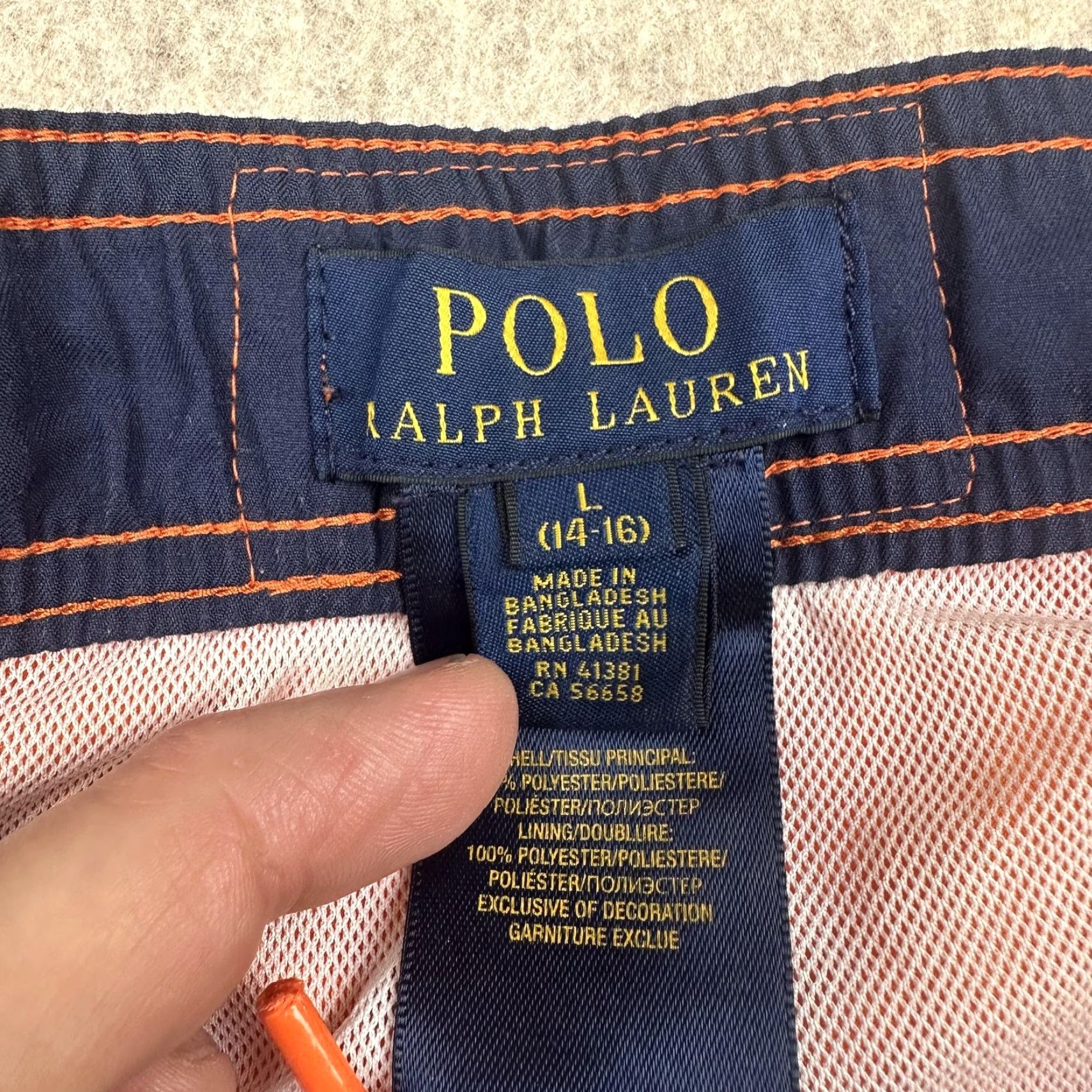 Polo Ralph Lauren Polo Ralph Lauren Swim Trunks L 14/16 Multicolor Board Shorts Logo Polo Player Blue Quick Dry Drawstring Elastic Waist 100% Polyester Mens Size US L / EU 52-54 / 3 - 6 Thumbnail