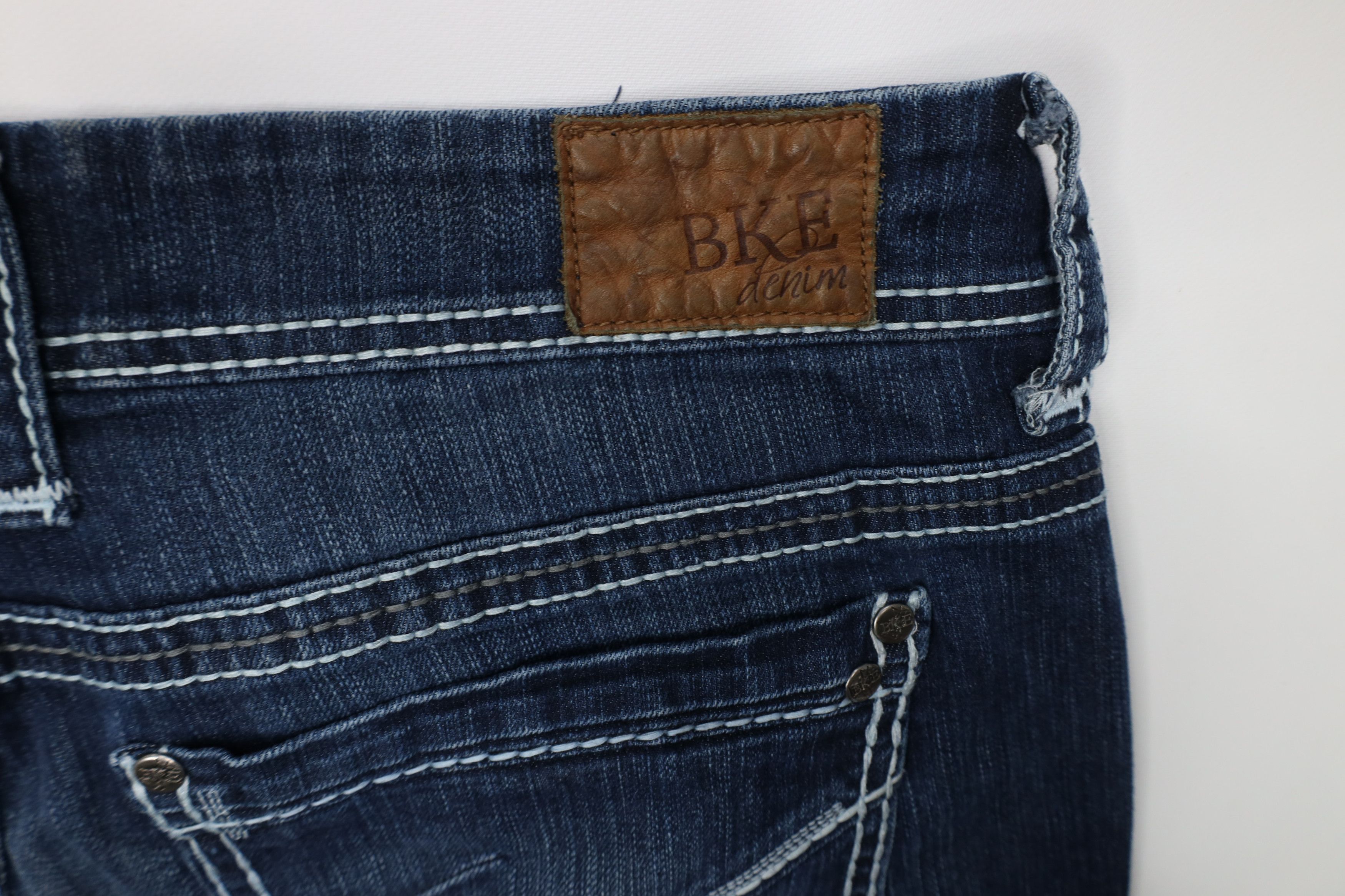 Vintage Buckle BKE Thick Stitch Payton Bootcut Flared Jeans Stretch Size 34" / US 12 / IT 48 - 14 Thumbnail