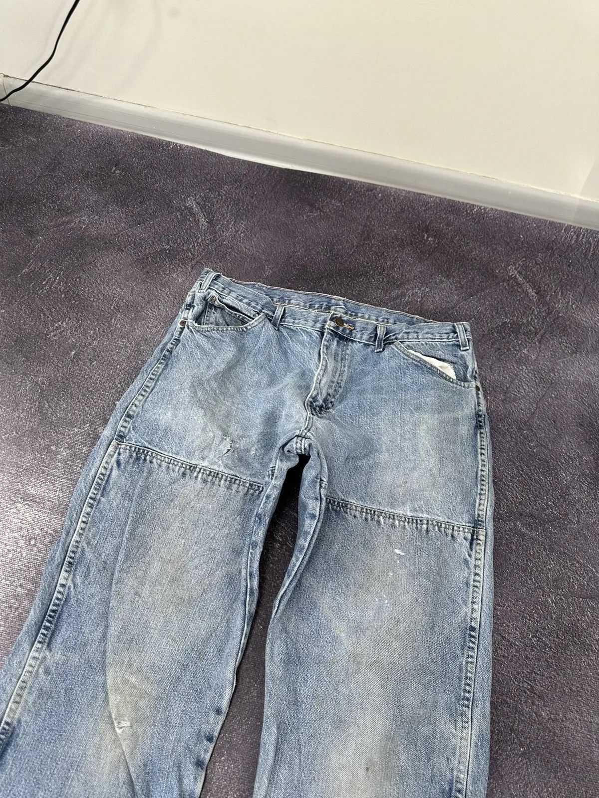 Dickies × Vintage Vintage Dickies Double Knee Denim Light Blue Work Hype Jeans Size US 36 / EU 52 - 8 Thumbnail