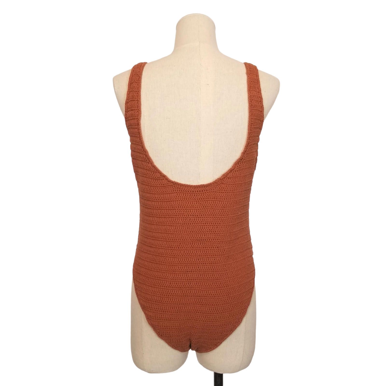 Other LPA Mystique One Piece Crochet Rusty Orange Sz Medium Size ONE SIZE - 4 Thumbnail