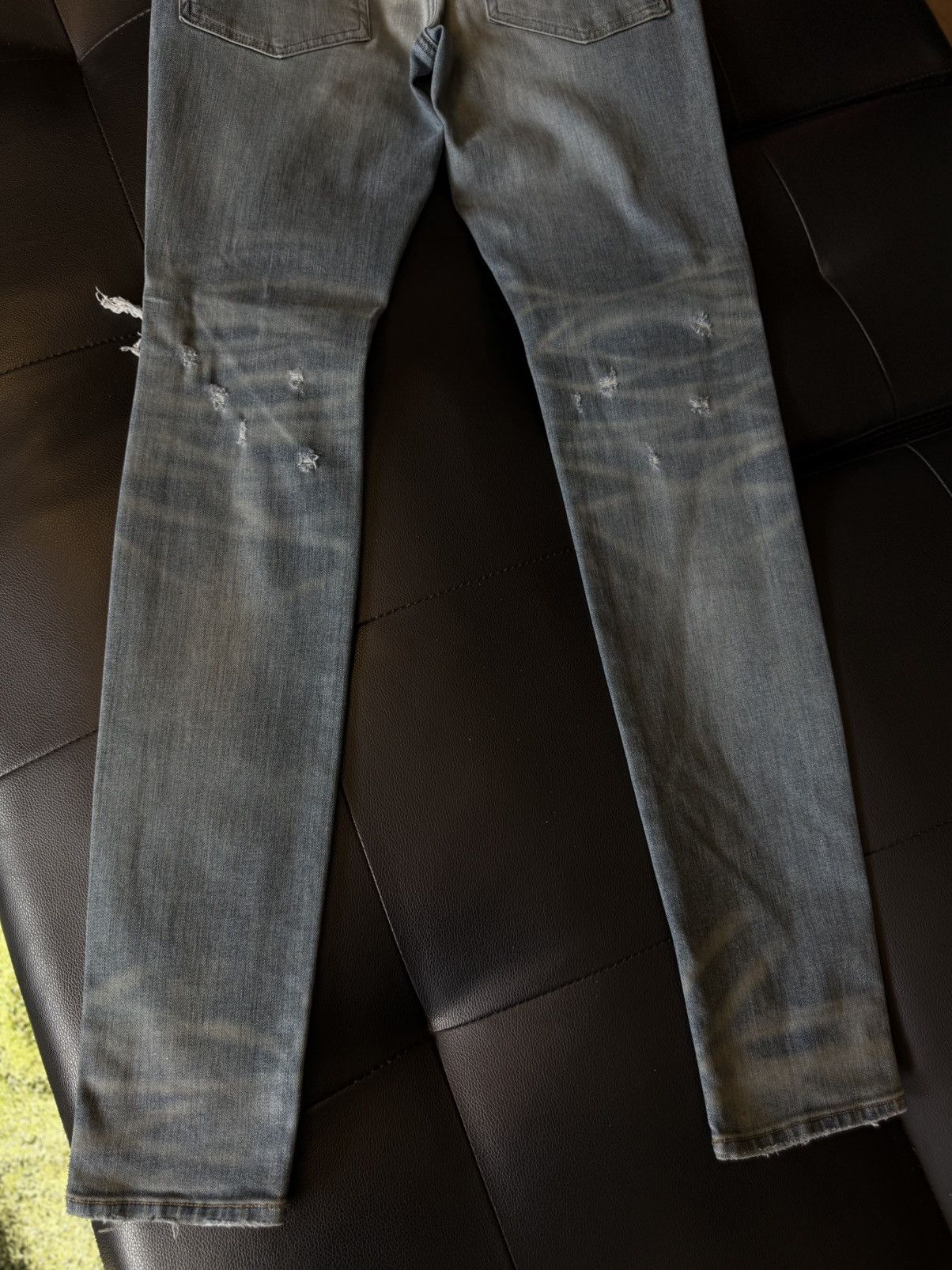 Amiri Amiri Blue Jeans Sparkle Glitter Patch Size 31 Flawless 🧼 Size US 31 - 9 Thumbnail