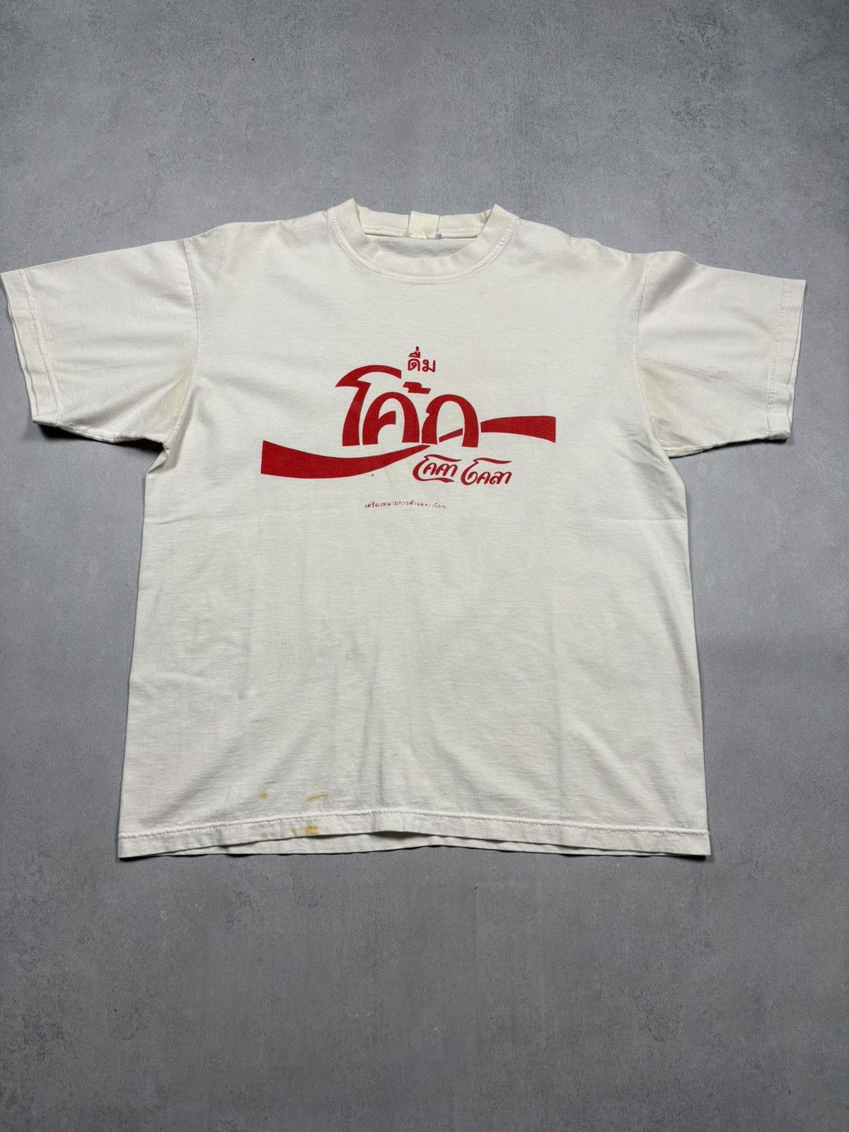 Vintage 89s Coca Cola Thailand Style T-Shirt Pop Coke Soda