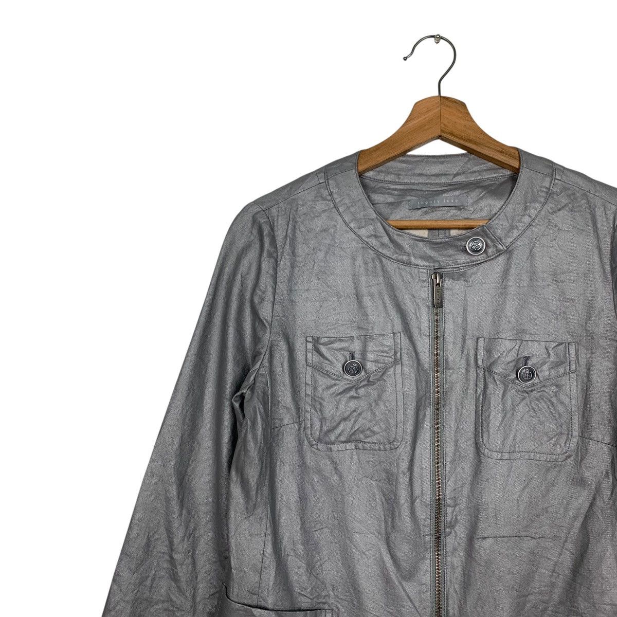 Theory THEORY LUXE Silver Grey Linen Jacket #2804-C127 Size M / US 6-8 / IT 42-44 - 3 Thumbnail