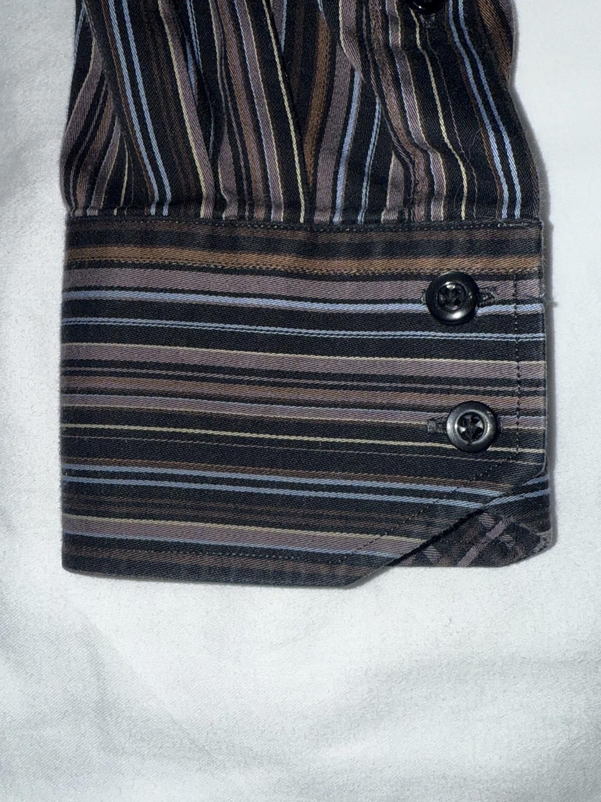 Thomas Dean Thomas Dean Men's Striped Contrast Cuff Multicolored Shirt L Size US L / EU 52-54 / 3 - 5 Thumbnail