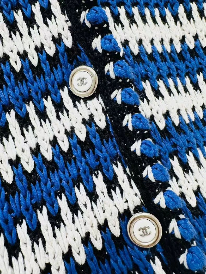 Chanel Chanel Striped blue and white lapel cardigan jacket Size XS / US 0-2 / IT 36-38 - 7 Thumbnail