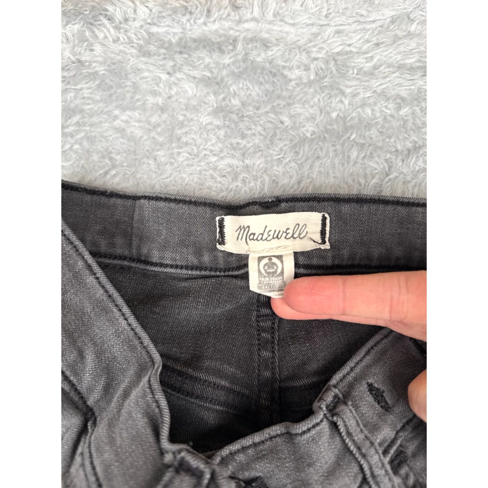 Madewell Madewell Jeans Women Black 26x27 10" High Rise Skinny Denim Cotton Blend 26 27 Size 26" / US 2 / IT 38 - 6 Thumbnail