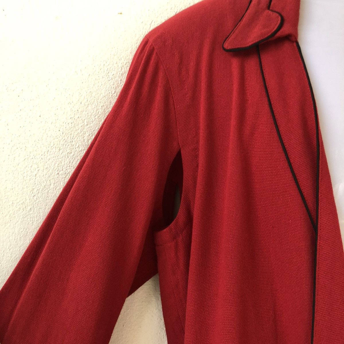 Takahiromiyashita The Soloist. SS17 TheSoloist Red Kimono Jacket with Cut-Out Sleeves Size US S / EU 44-46 / 1 - 8 Thumbnail