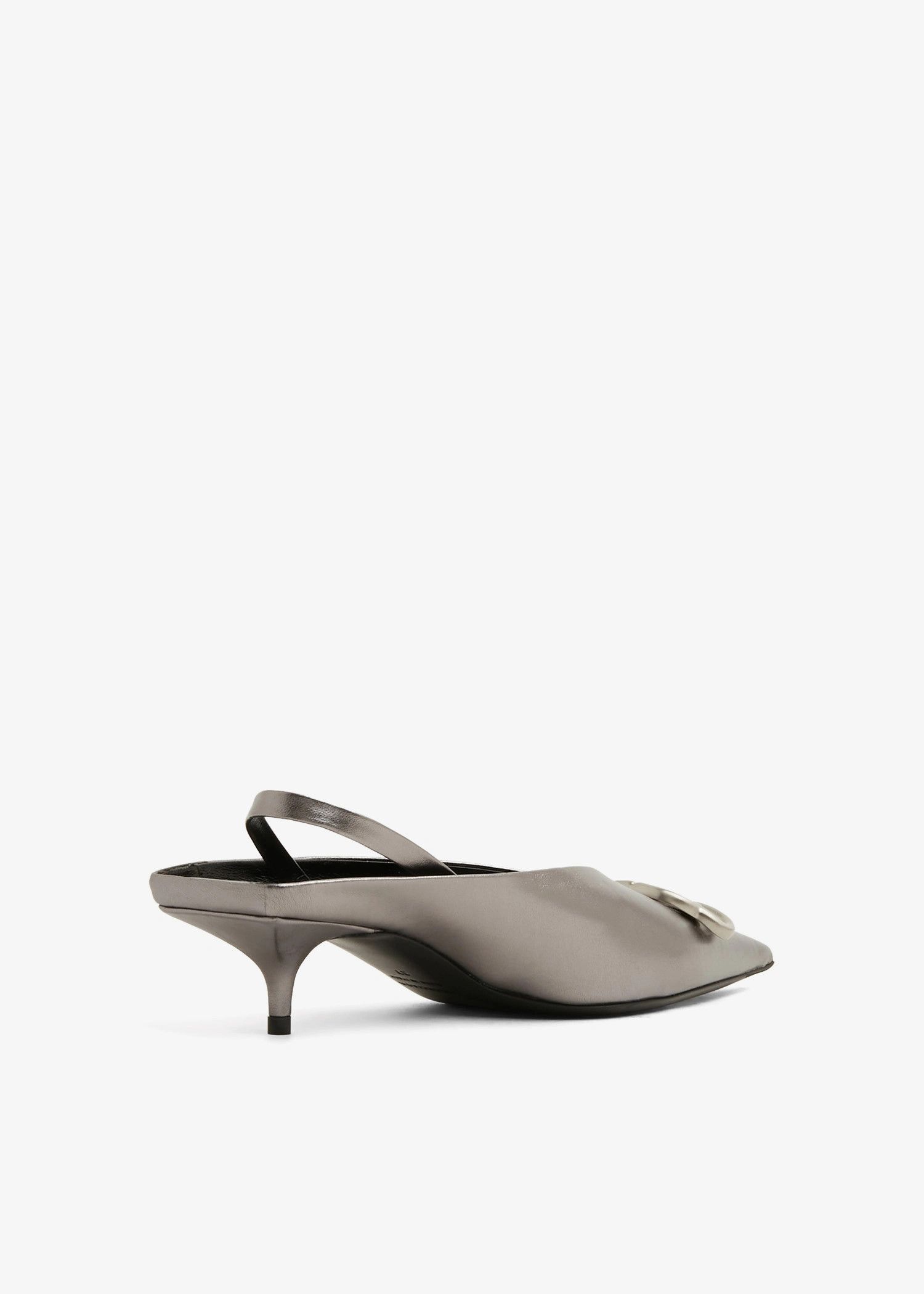 Balenciaga o1s1rm1225 Square Knife BB 40mm Slingback Metallic Size US 6 / IT 36 - 3 Thumbnail