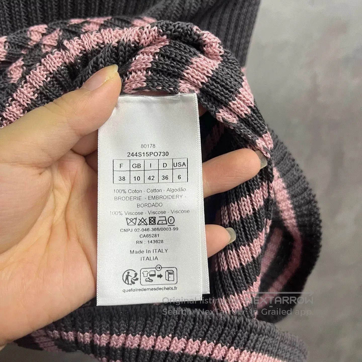 Dior Dior Gray Stripe Short. Size S / US 4 / IT 40 - 4 Thumbnail