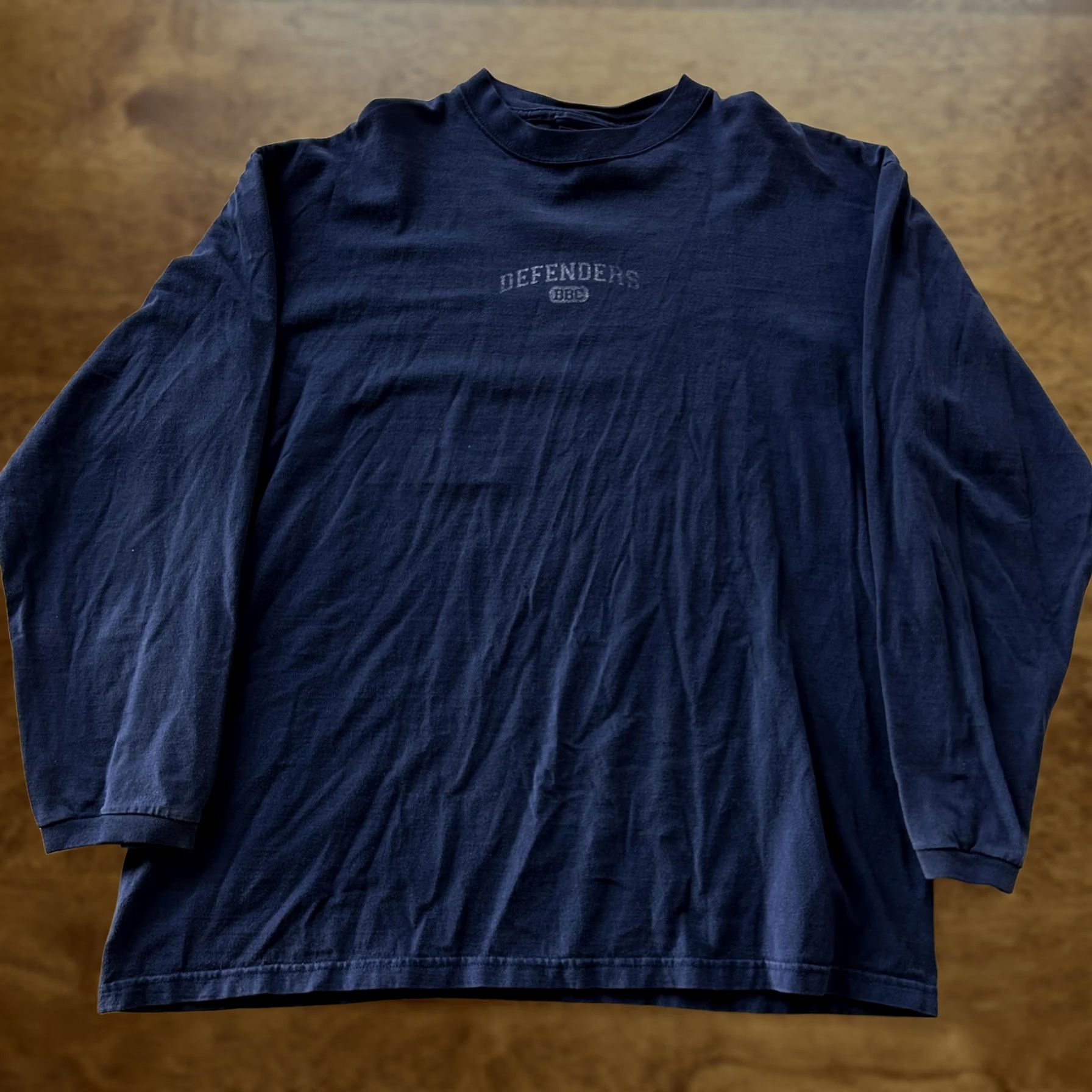 Vintage VINTAGE Mr. Augi's Mens XL Blue Graphic Long Sleeve USA Tee T-Shirt Size US XL / EU 56 / 4 - 1 Thumbnail