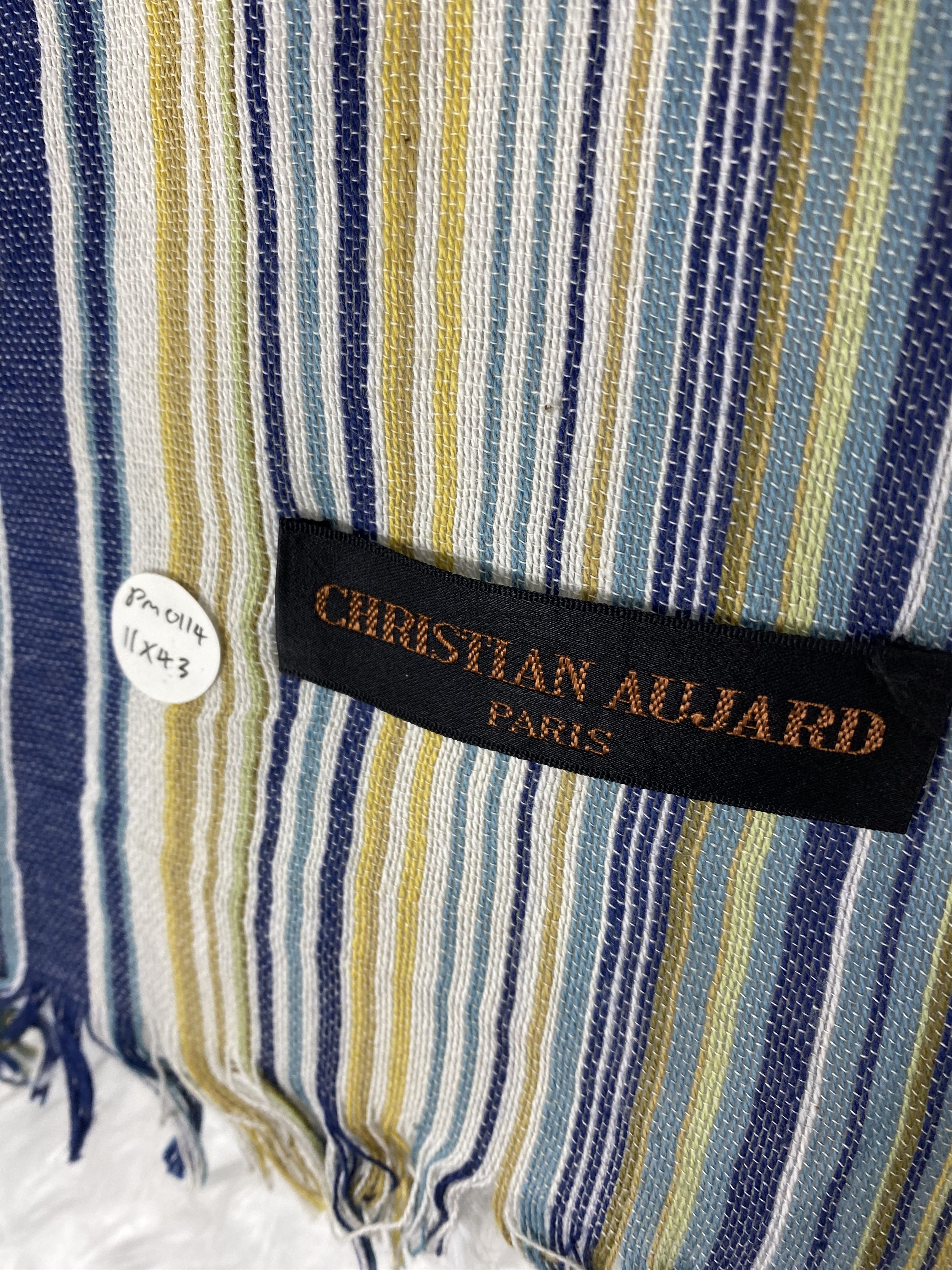Designer Vintage Christian Aujard Scarf / Muffler Neckwear PM0114 Size ONE SIZE - 2 Thumbnail