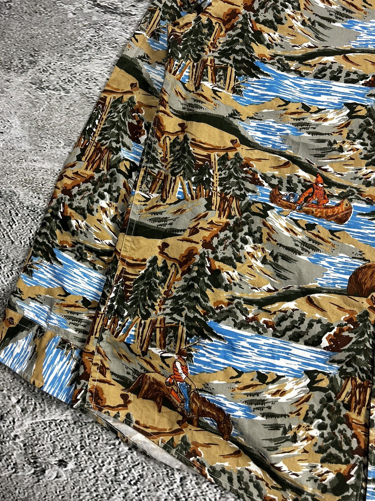 Stussy Stussy shirt landscape print button up canoe outdoor vintage Size US XL / EU 56 / 4 - 6 Thumbnail