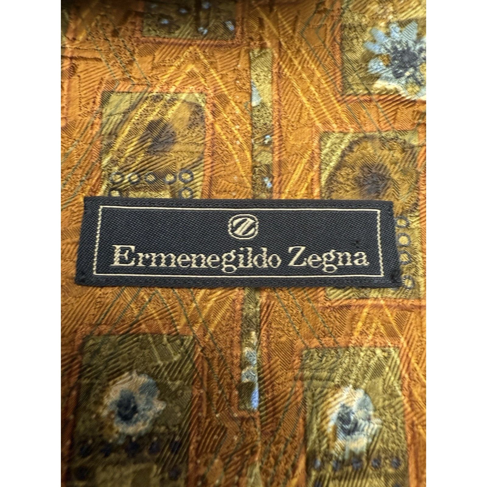 Ermenegildo Zegna ERMENEGILDO ZEGNA YELLOW Orange Multi FLORAL SILK MEN'S Nec Size ONE SIZE - 3 Thumbnail