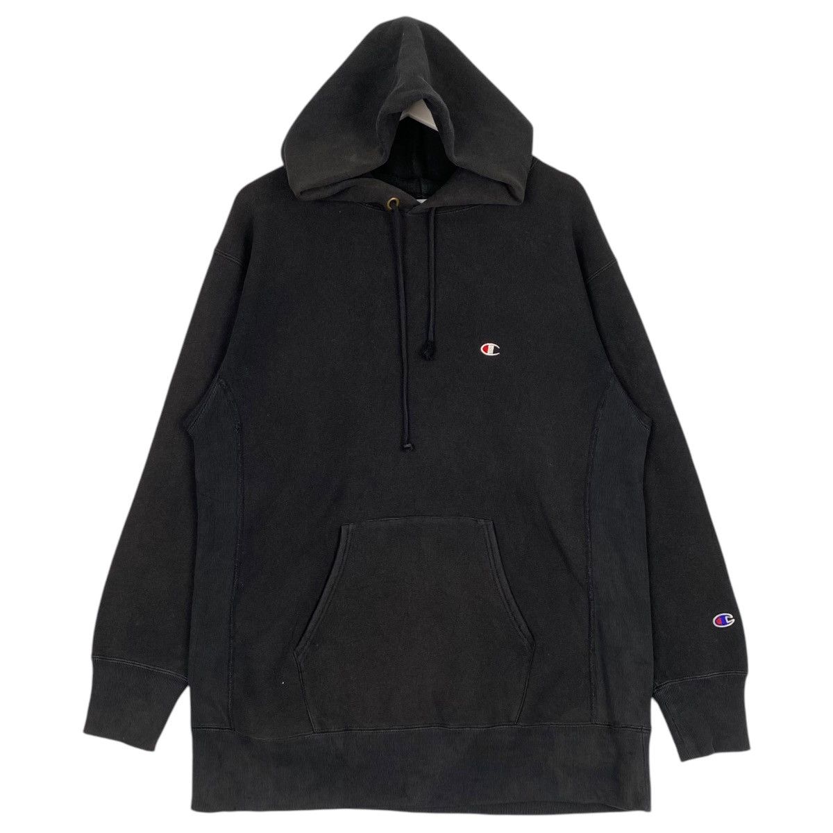 Champion × Vintage Vintage Champion Hoodie Small C Logo Sweater Black Size US L / EU 52-54 / 3 - 1 Thumbnail