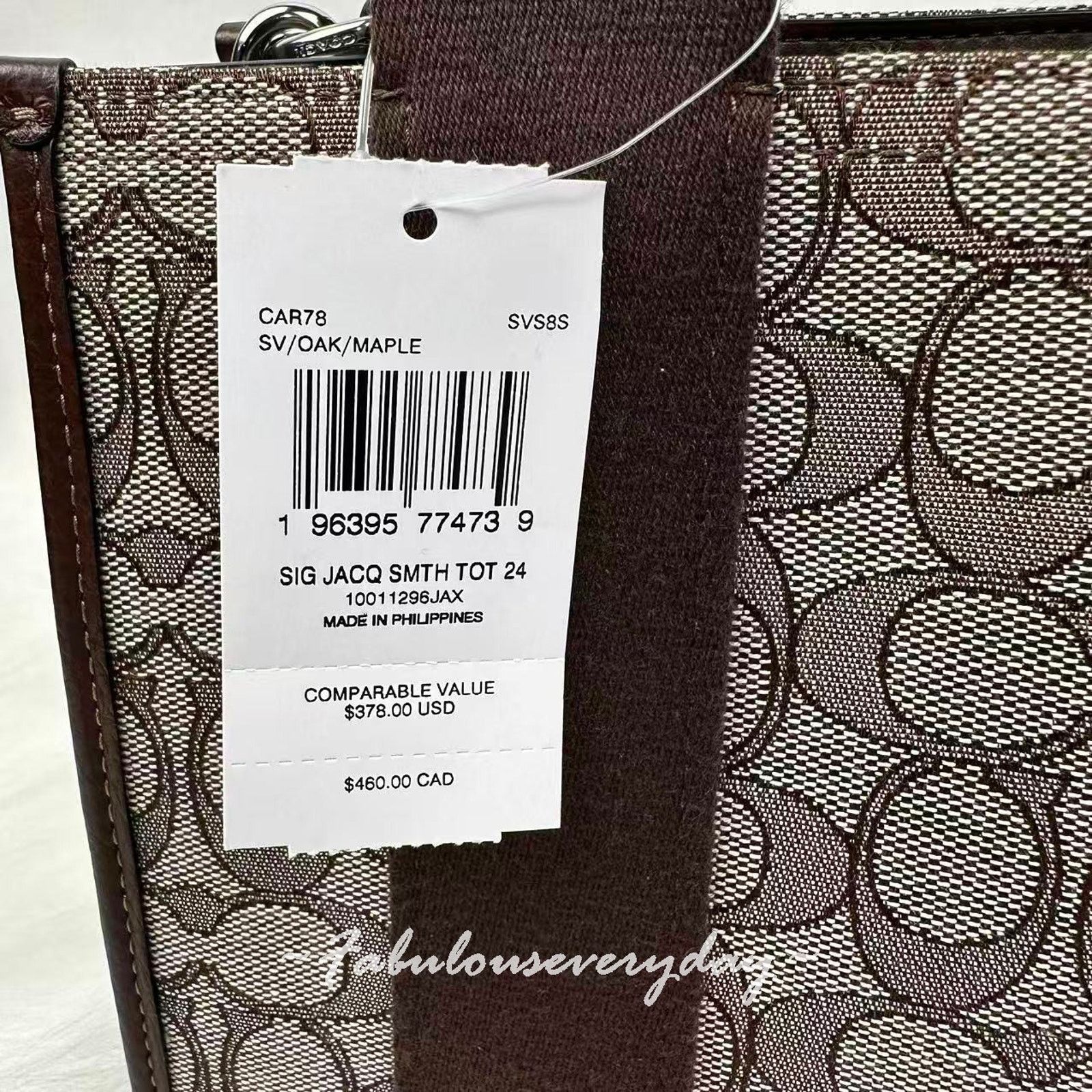 Coach Coach Smith Tote 24 Crossbody Signature Jacquard Oak/Maple Size ONE SIZE - 4 Thumbnail