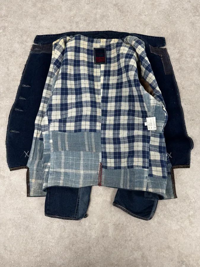 Marithe + Francois Girbaud 1990s Marithé + François Girbaud Navy Denim Blazer Jacket Size M / US 6-8 / IT 42-44 - 8 Thumbnail