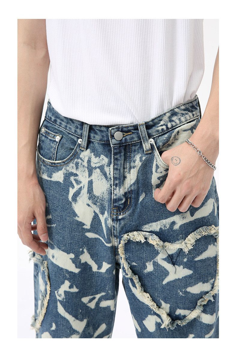 Japanese Brand × Jean × Vintage High Street Printing Patchwork Loose Jeans Size US 30 / EU 46 - 5 Thumbnail