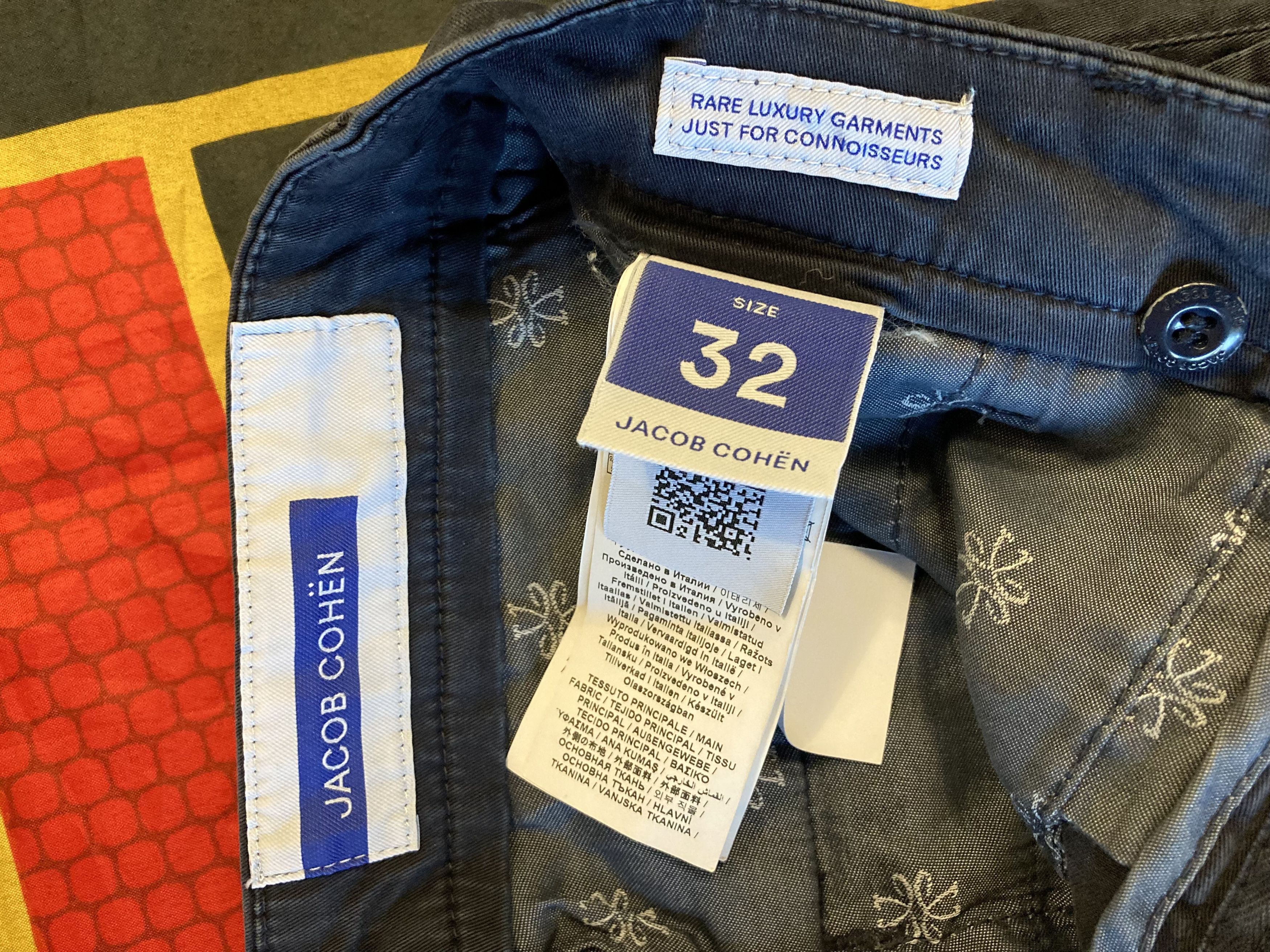 Jacob Cohen Jacob Cohen Bobby Slim Fit Luxury Chino Navy Size US 32 / EU 48 - 7 Thumbnail