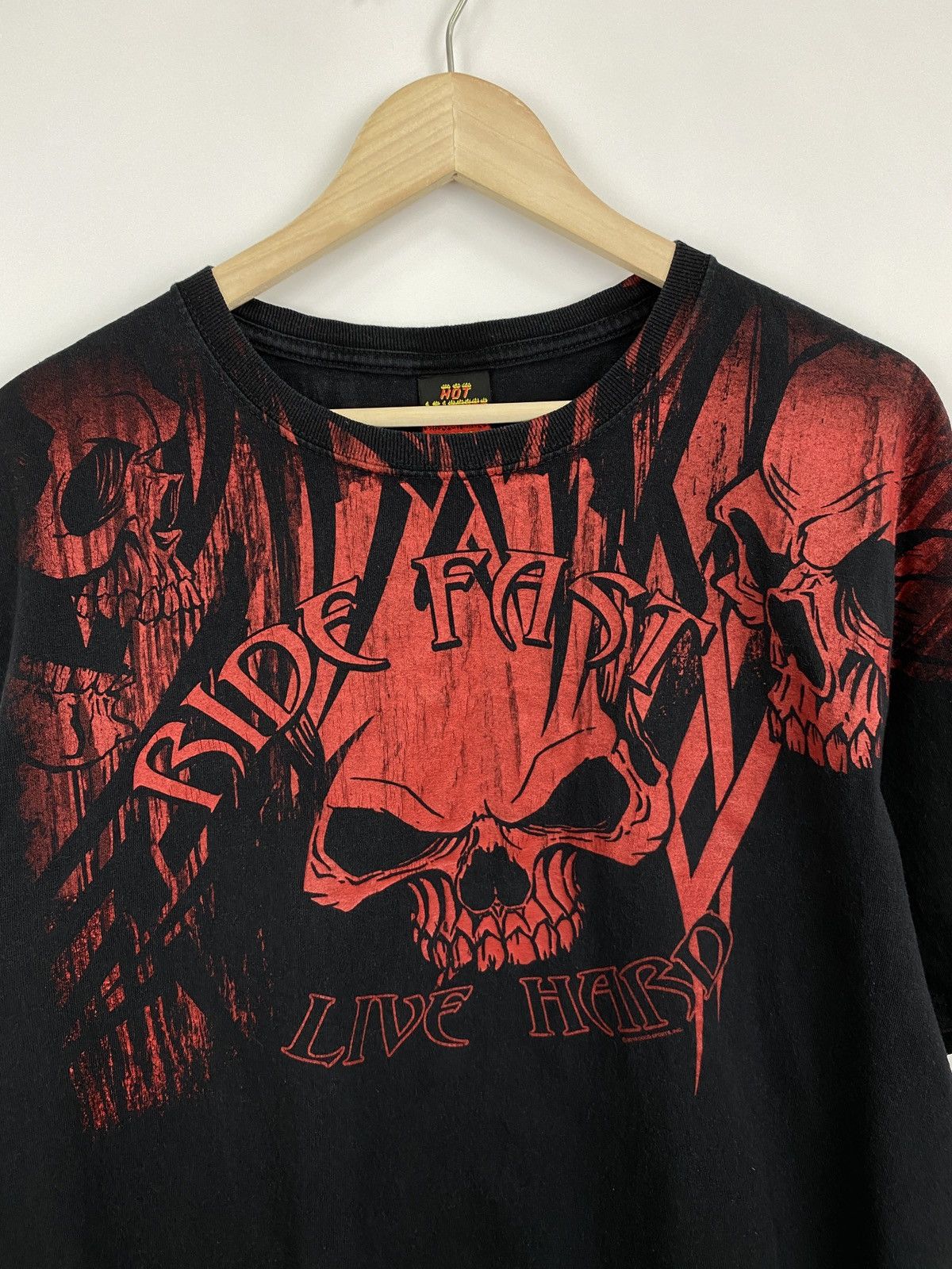 Affliction 💀 Ride Fast Live Hard Skull Y2K 2010 Affliction Tapout Style Size US XL / EU 56 / 4 - 5 Thumbnail