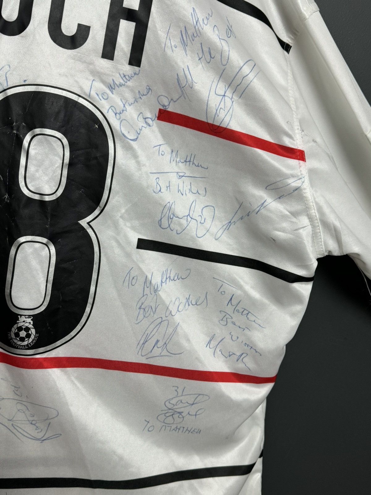 Le Coq Sportif Queens Park Rangers 99/00 Away Crouch Signed Football Jersey Size US XXL / EU 58 / 5 - 7 Thumbnail