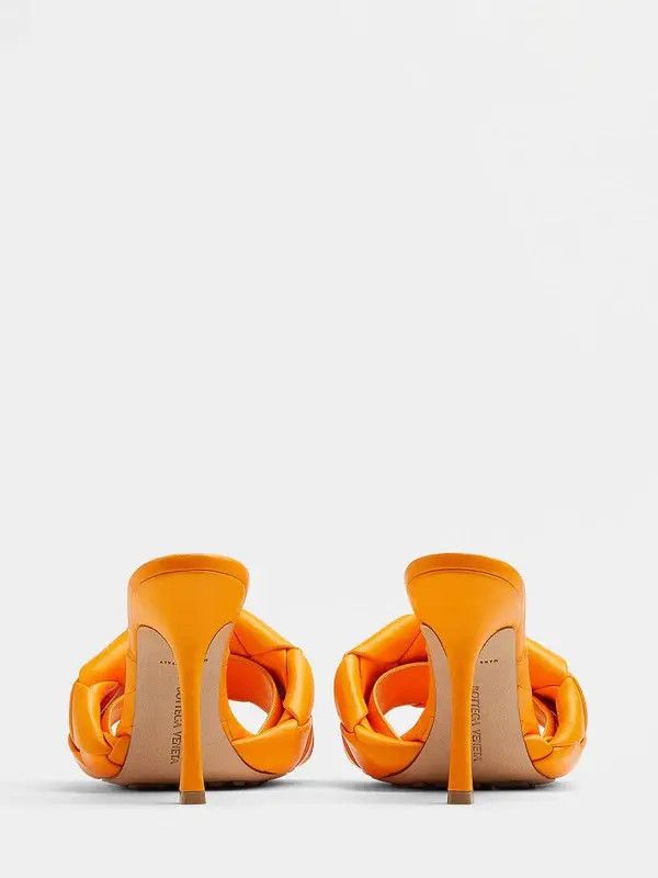 Bottega Veneta o1n1vont0125 Lido Mules in Tangerine Size US 5.5 / IT 35.5 - 3 Thumbnail