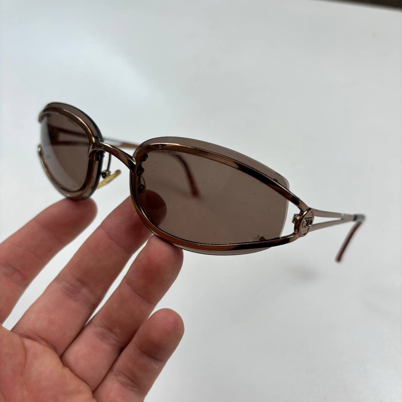 DIOR 1995 “Lunettes show” CD 2043 Metallic Copper Sunglasses