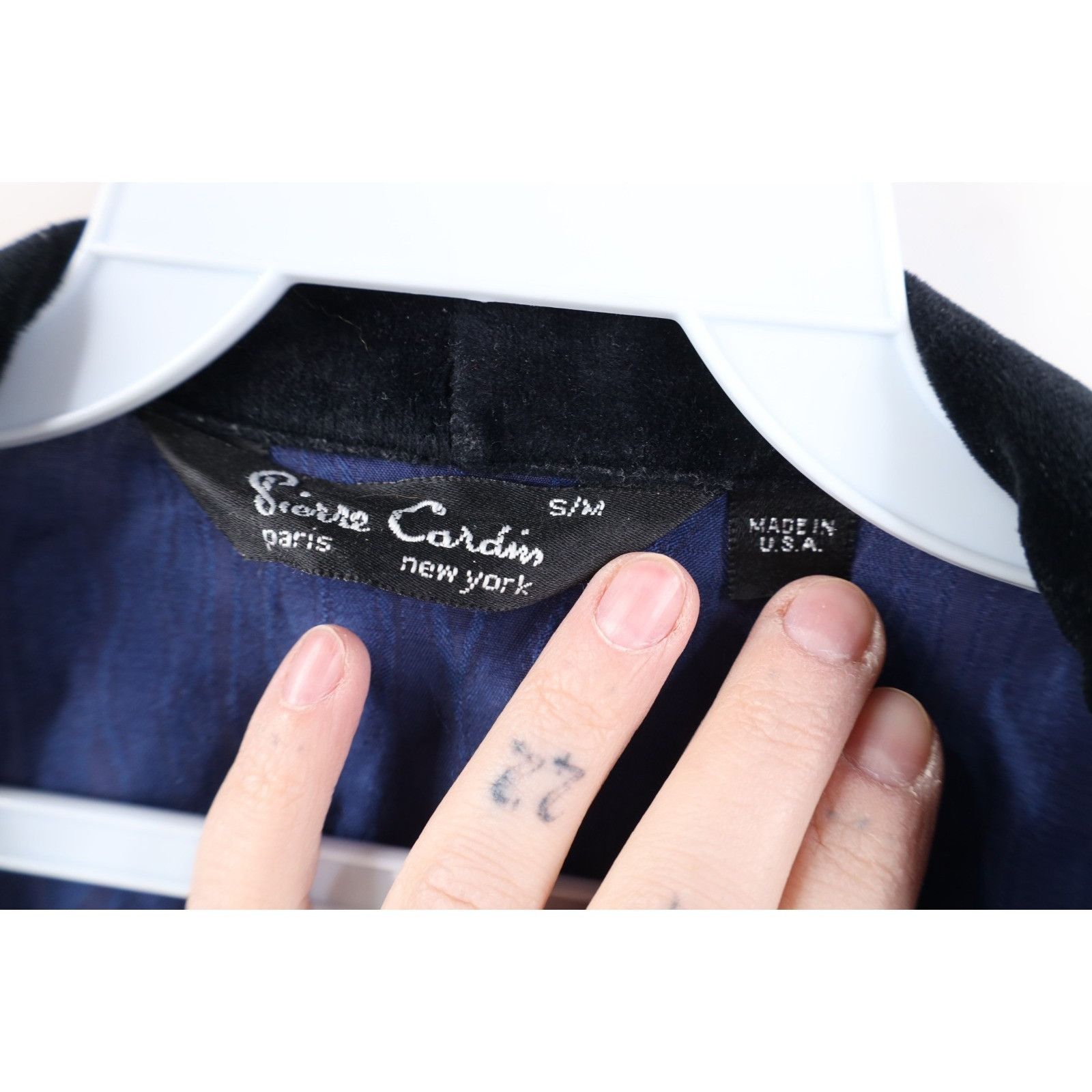 Pierre Cardin Vintage 70s Pierre CardinVelvet Trim Silky Belted Robe Size US S / EU 44-46 / 1 - 11 Thumbnail