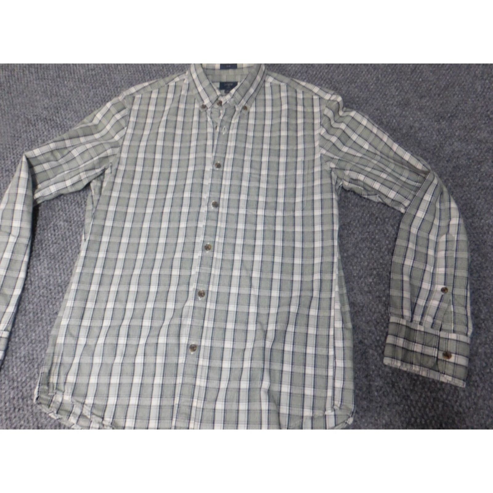 J.Crew J.CREW Shirt Slim Green Plaid Button-Down Mens Small Slim Button Up Regular Collar Size US S / EU 44-46 / 1 - 3 Thumbnail