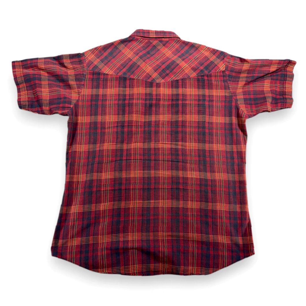 Vintage VINTAGE Ely Cattleman Western Shirt Adult LARGE Red Pearl Snap Cowboy 90s Shirt Mens Large Red Plaid Slim? Size US L / EU 52-54 / 3 - 3 Thumbnail