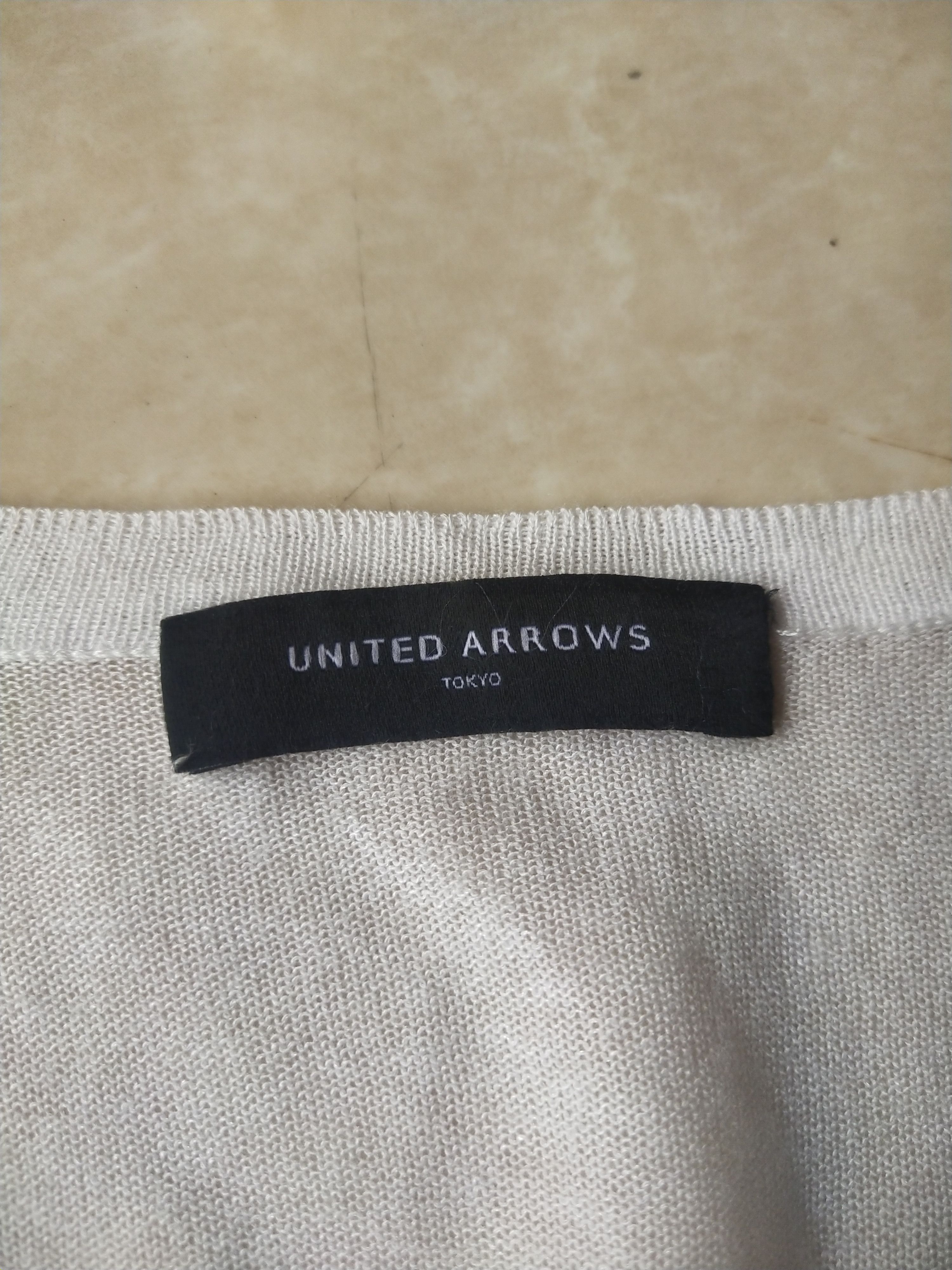 United Arrows United Arrows Lightweight Sheer Rayon V-Neck Cardigan White Size M / US 6-8 / IT 42-44 - 6 Thumbnail