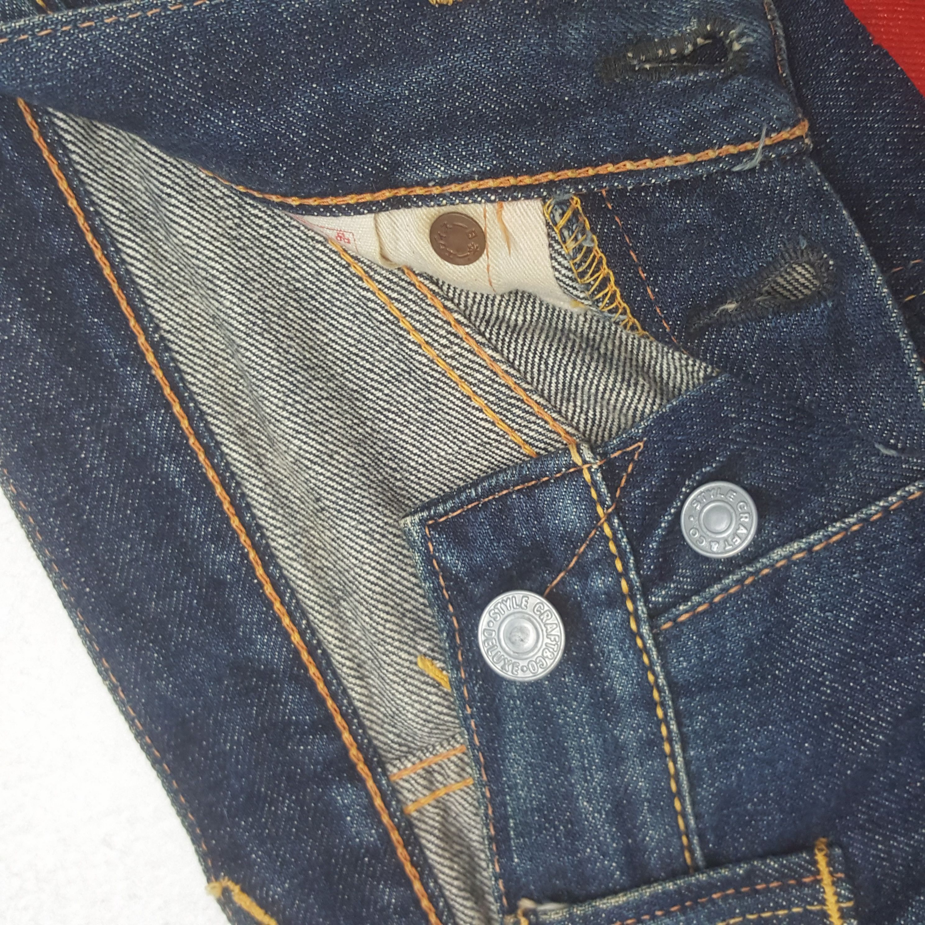 Evisu × Japanese Brand × Vintage Vintage Evisu Japanese Brand Daicock Custom Art Denim Jeans Size US 27 - 7 Thumbnail