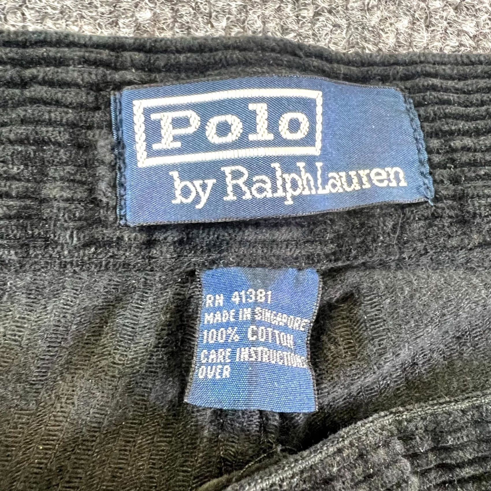 Polo Ralph Lauren Polo Ralph Lauren Pants Mens Black Corduroy Straight Skater Streetwear 38x30 XS? Size US M / EU 48-50 / 2 - 6 Thumbnail