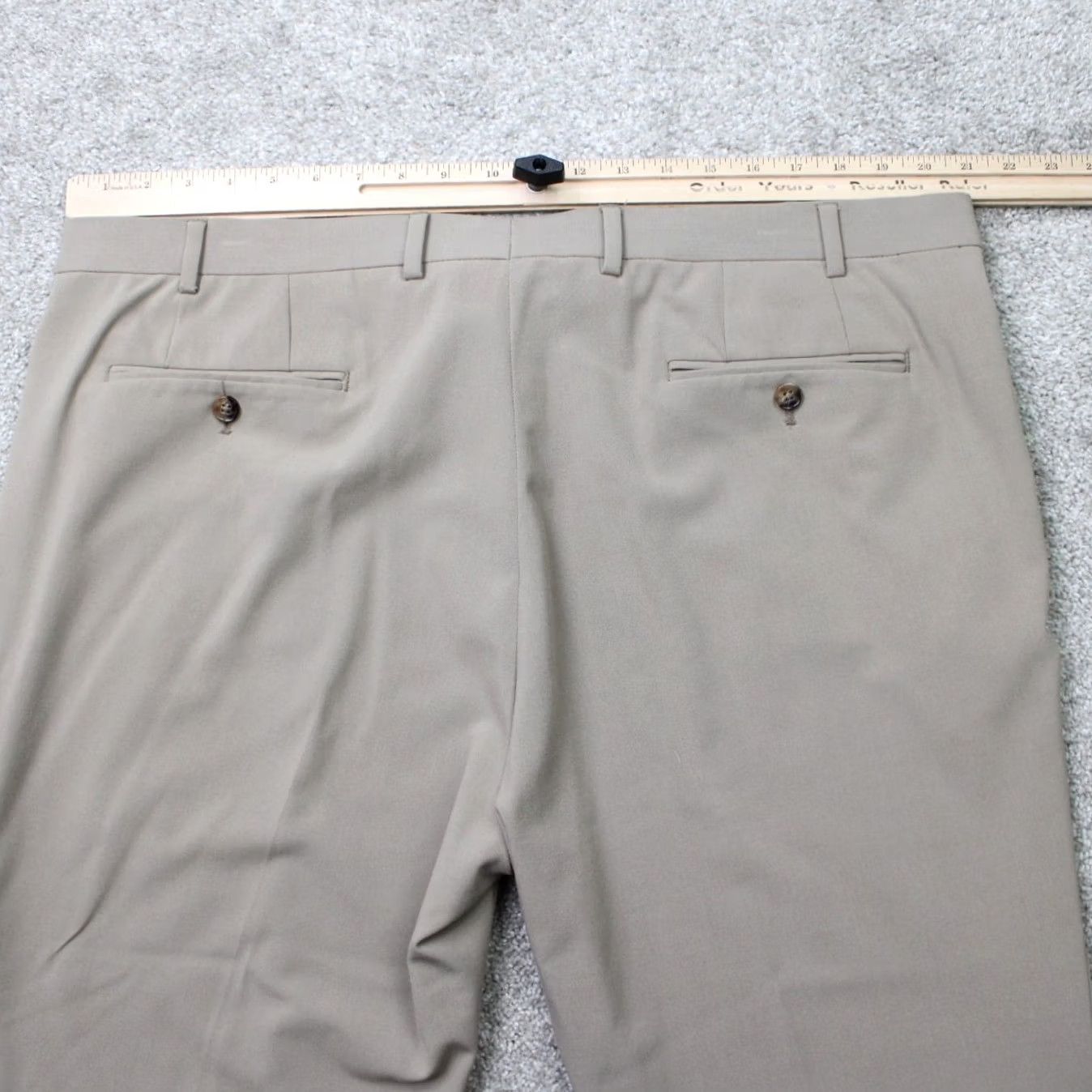 Ralph Lauren LAUREN Ralph Lauren Pants Mens 42x30 Beige Flat Front Knit Wool Viscose Stretch Regular Straight Dress Pants Mens Beige 90s Preppy Holiday? Size US 42 / EU 58 - 6 Thumbnail