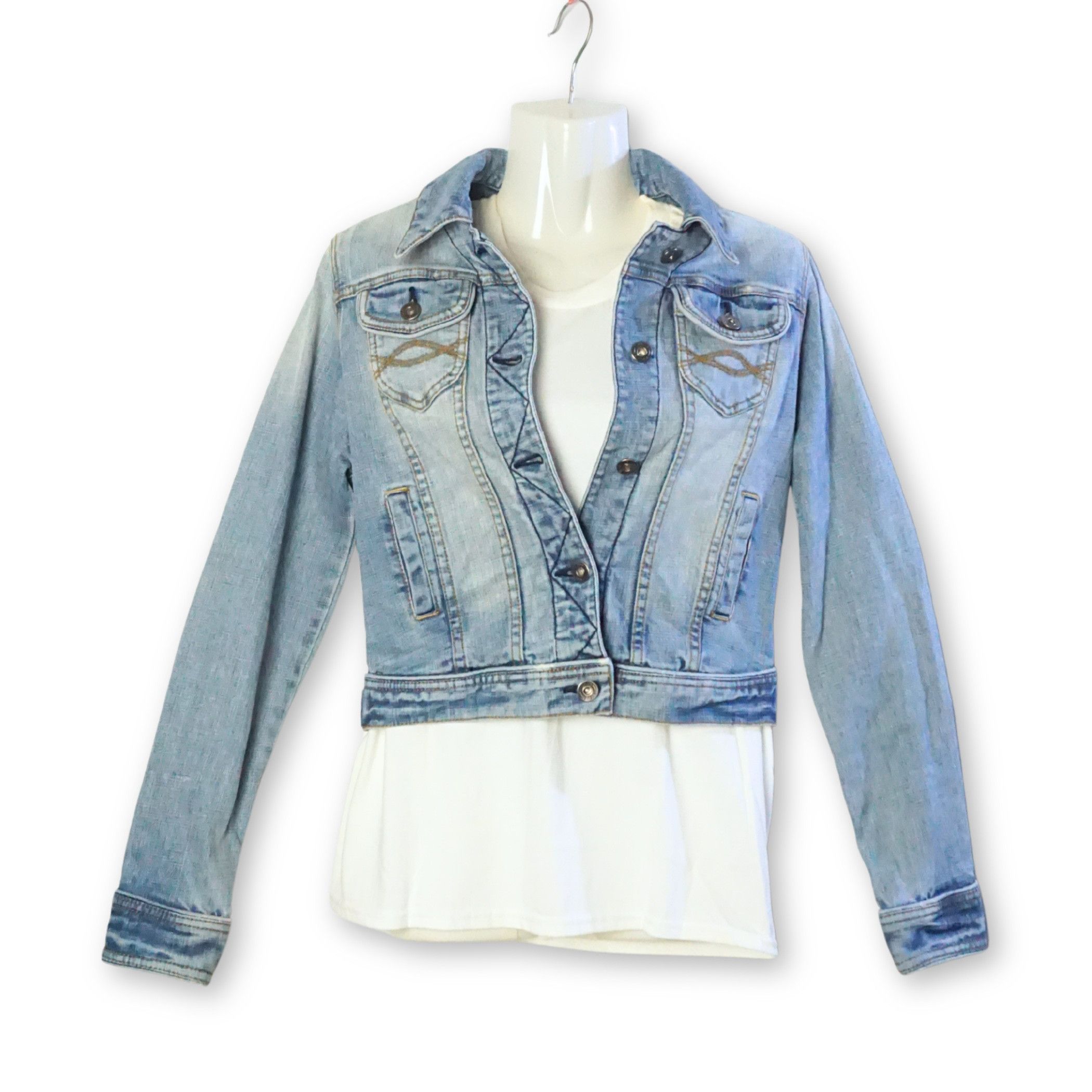 Japanese Brand RUFUS Button-Up Distressed Denim Jacket Size S / US 4 / IT 40 - 4 Thumbnail