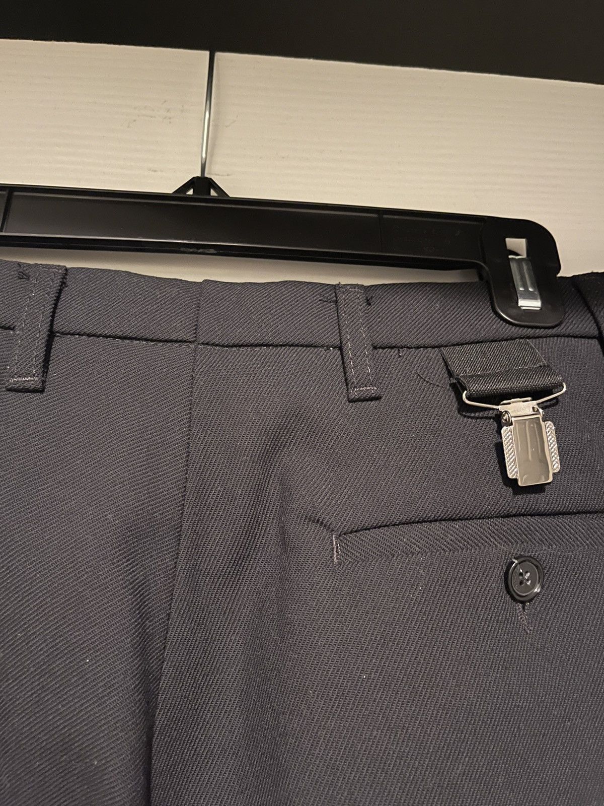 Raf Simons Modello Straight Fit Pants Horizontal Cut Black & Ecru Size US 32 / EU 48 - 7 Thumbnail