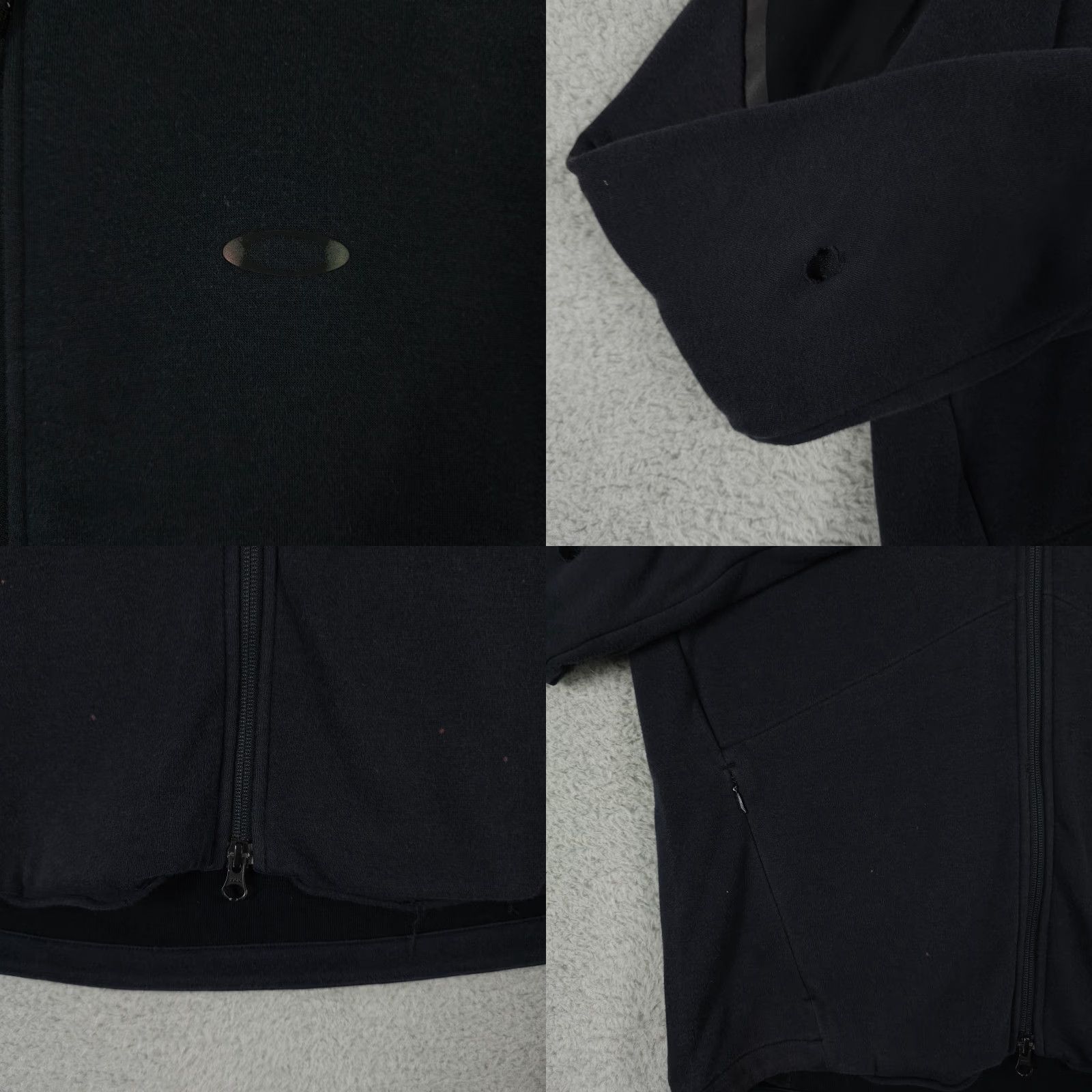 Oakley Oakley Hoodie Mens Medium Faded Black Full Zip Jacket Grunge Distressed Skater Size US M / EU 48-50 / 2 - 8 Thumbnail