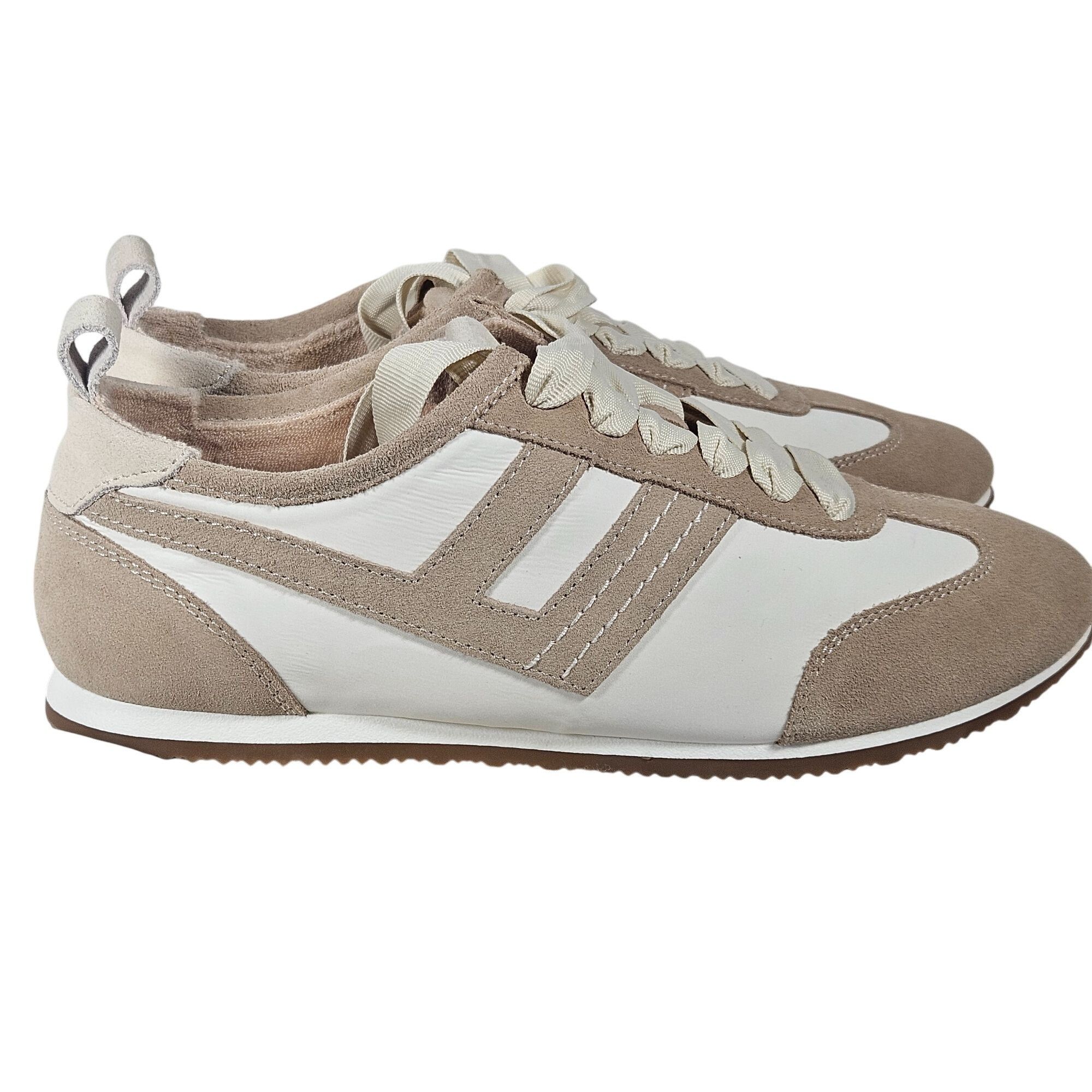Free People Free People Aces Suede Beige & White Athletic Sneakers tenni Size US 7 / IT 37 - 16 Thumbnail