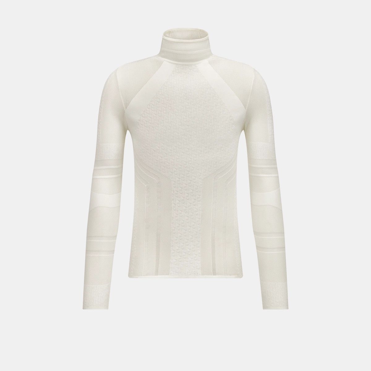 Dior o1bcso1str0225 Oblique Technical Sweater in White Size US L / EU 52-54 / 3 - 1 Thumbnail