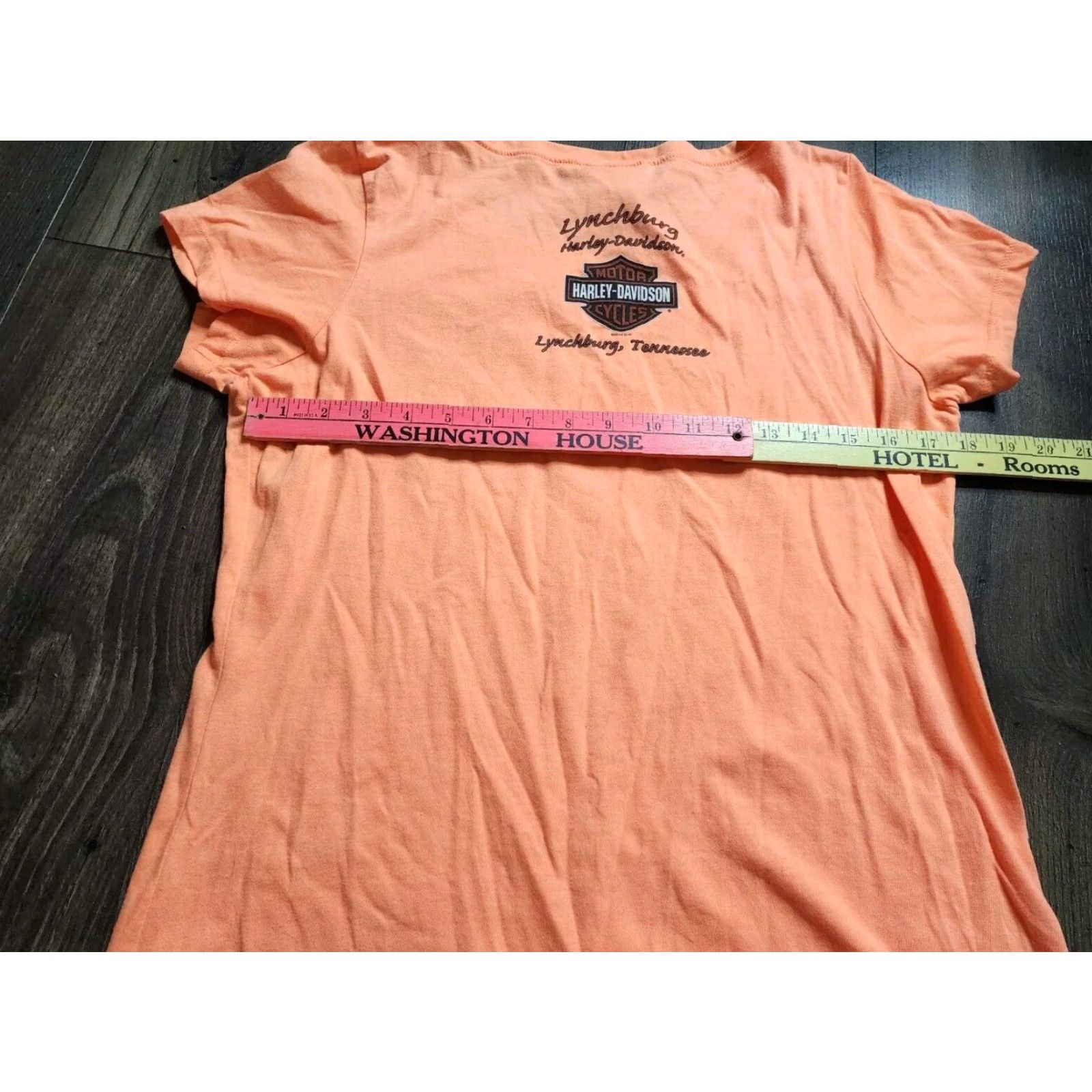 Harley Davidson Harley-Davidson T Shirt Womens XL Orange Lynchburg TN Biker Graphic Tee Size XL / US 12-14 / IT 48-50 - 3 Thumbnail