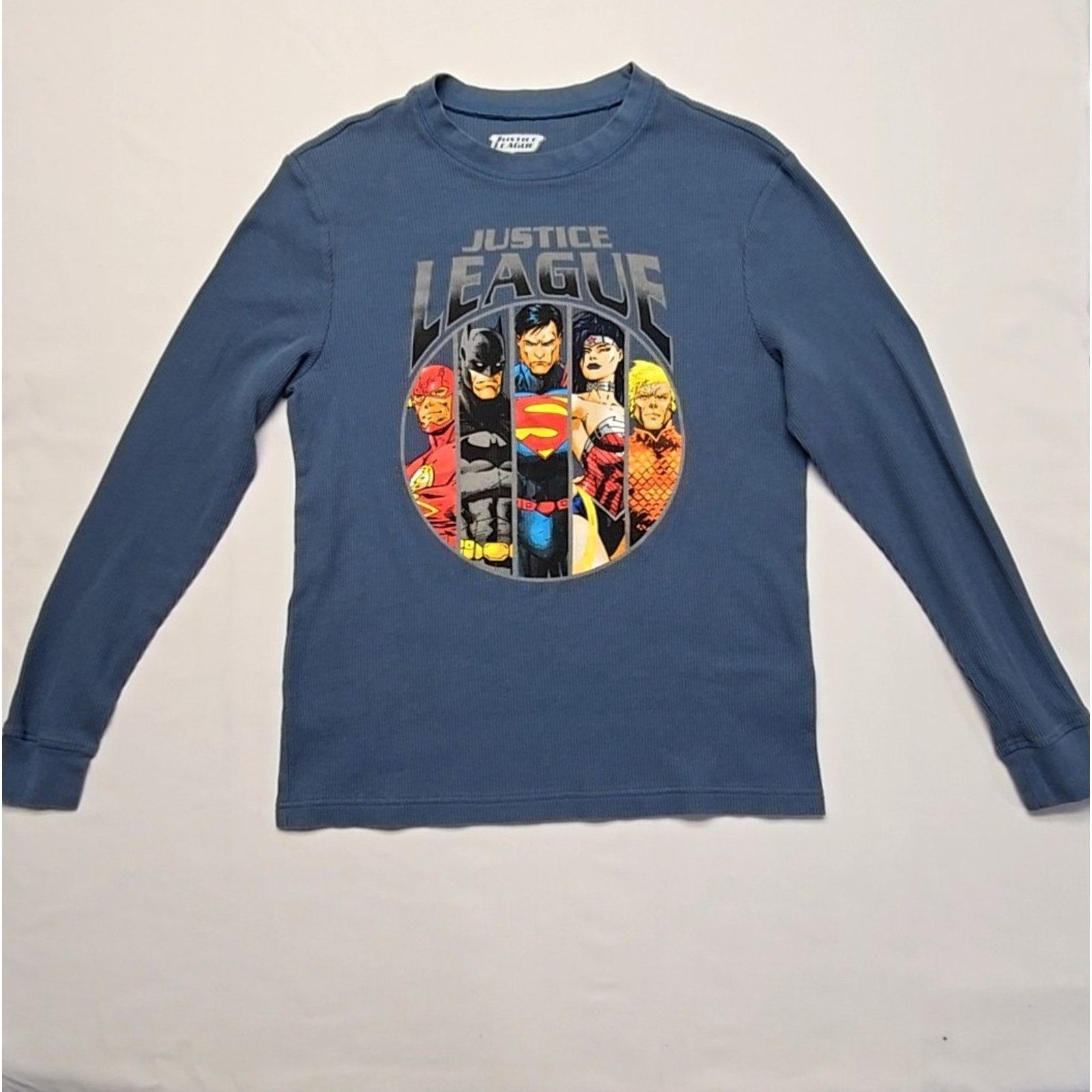 Other Justice League Shirt Superheroes Blue Waffle Knit Medium Tee Size US M / EU 48-50 / 2 - 1 Thumbnail