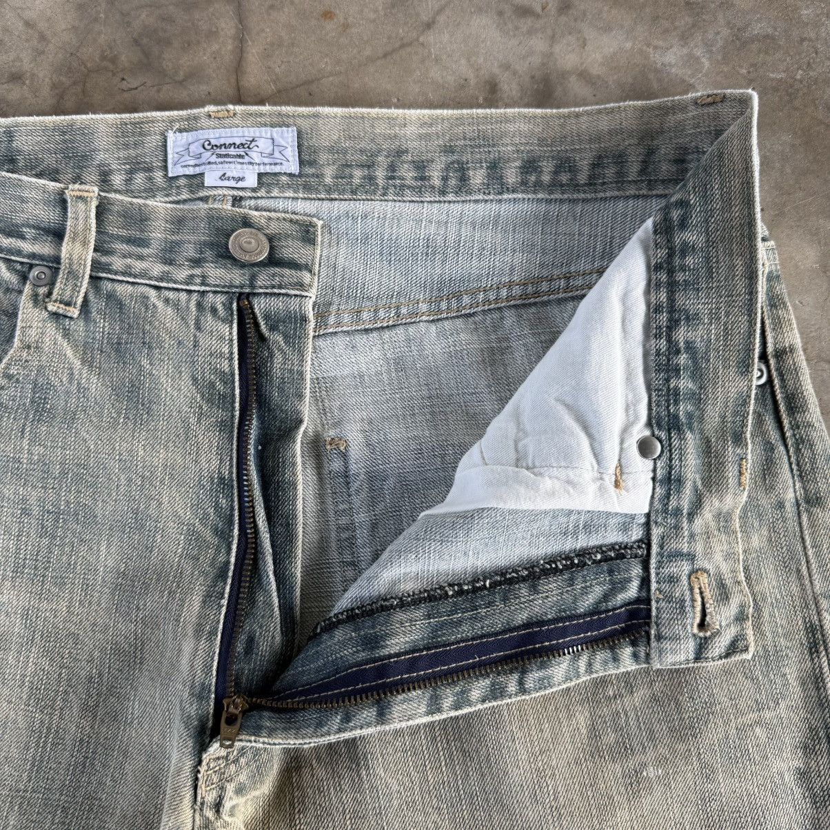 Japanese Brand W35x29.5 Vintage Connect Rusty Faded Denim Jean Pants Size US 35 - 9 Thumbnail