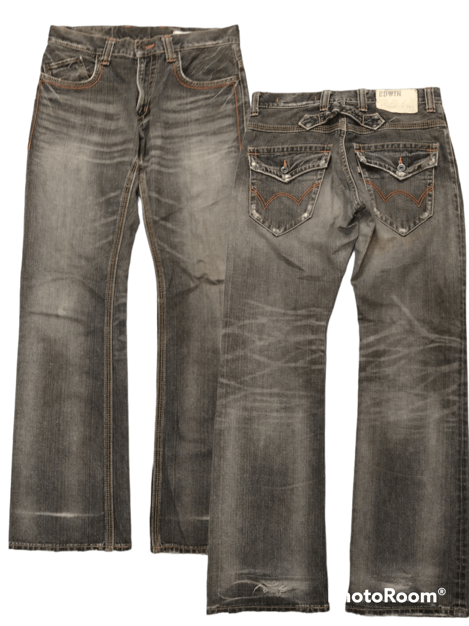 Japanese Brand FLARE SICK EDWIN JAPAN DENIM PANTS Size US 31 - 1 Thumbnail