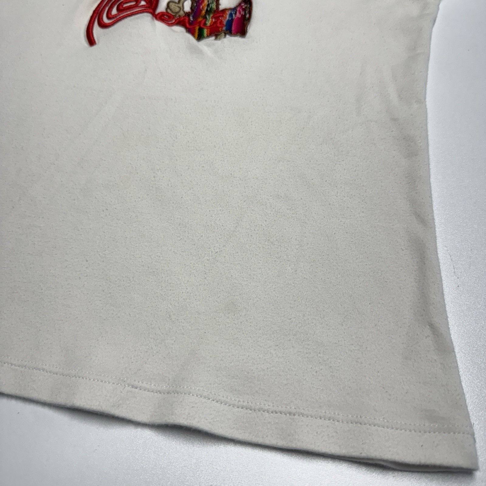 Vintage Vintage Peru Shirt Womens XL White Embroidered Alpaca Travel Size XL / US 12-14 / IT 48-50 - 7 Thumbnail