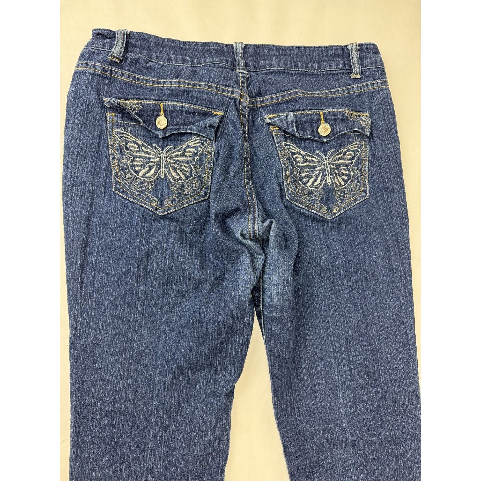 Levi's Vintage Y2K L2 Embellished Butterfly Pocket Levi's Jeans 13 Size 33" - 3 Thumbnail